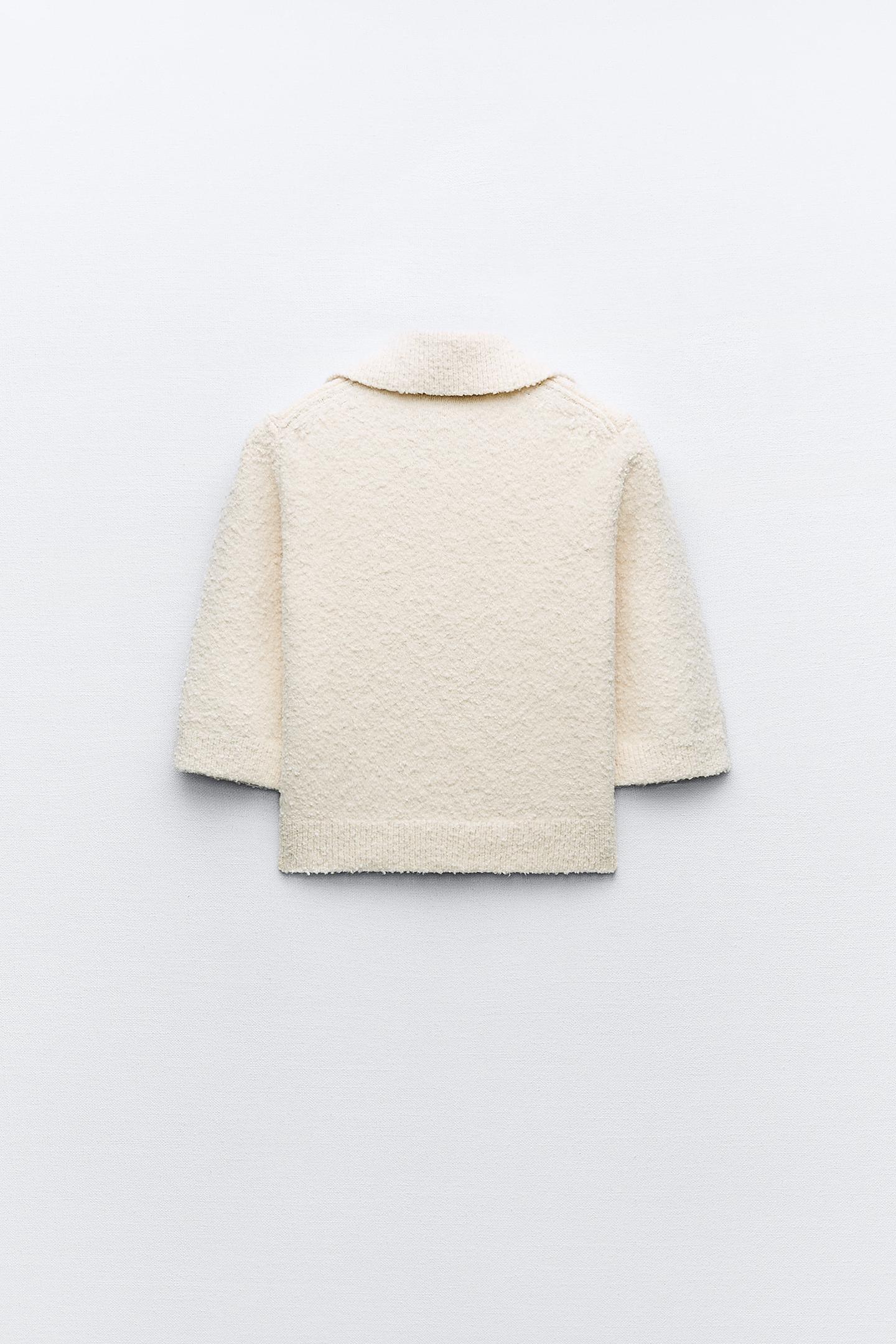 Old Money Crop gebreide zoom poloshirt