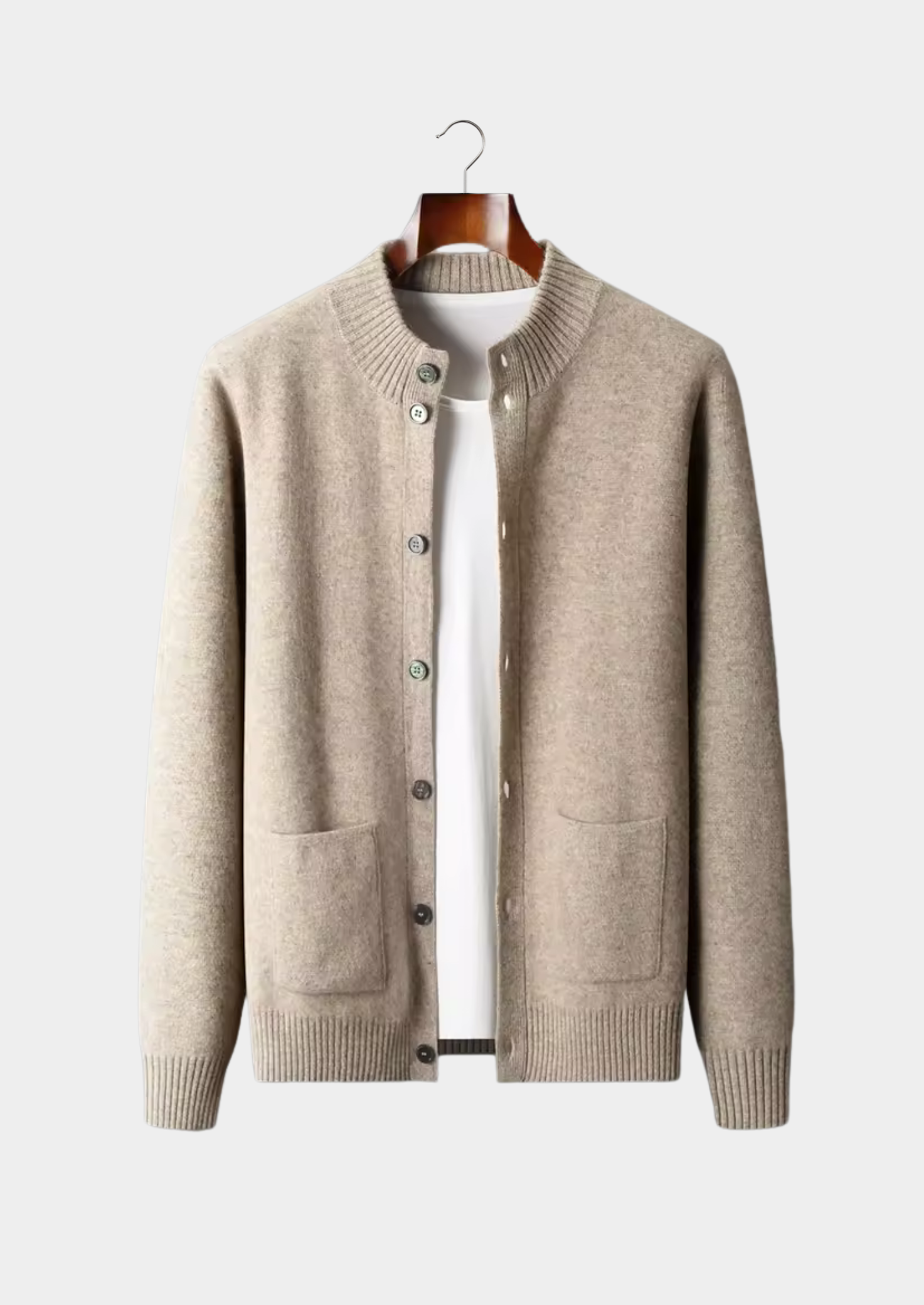 PREMIUM CASHMERE BUTTON CARDIGAN