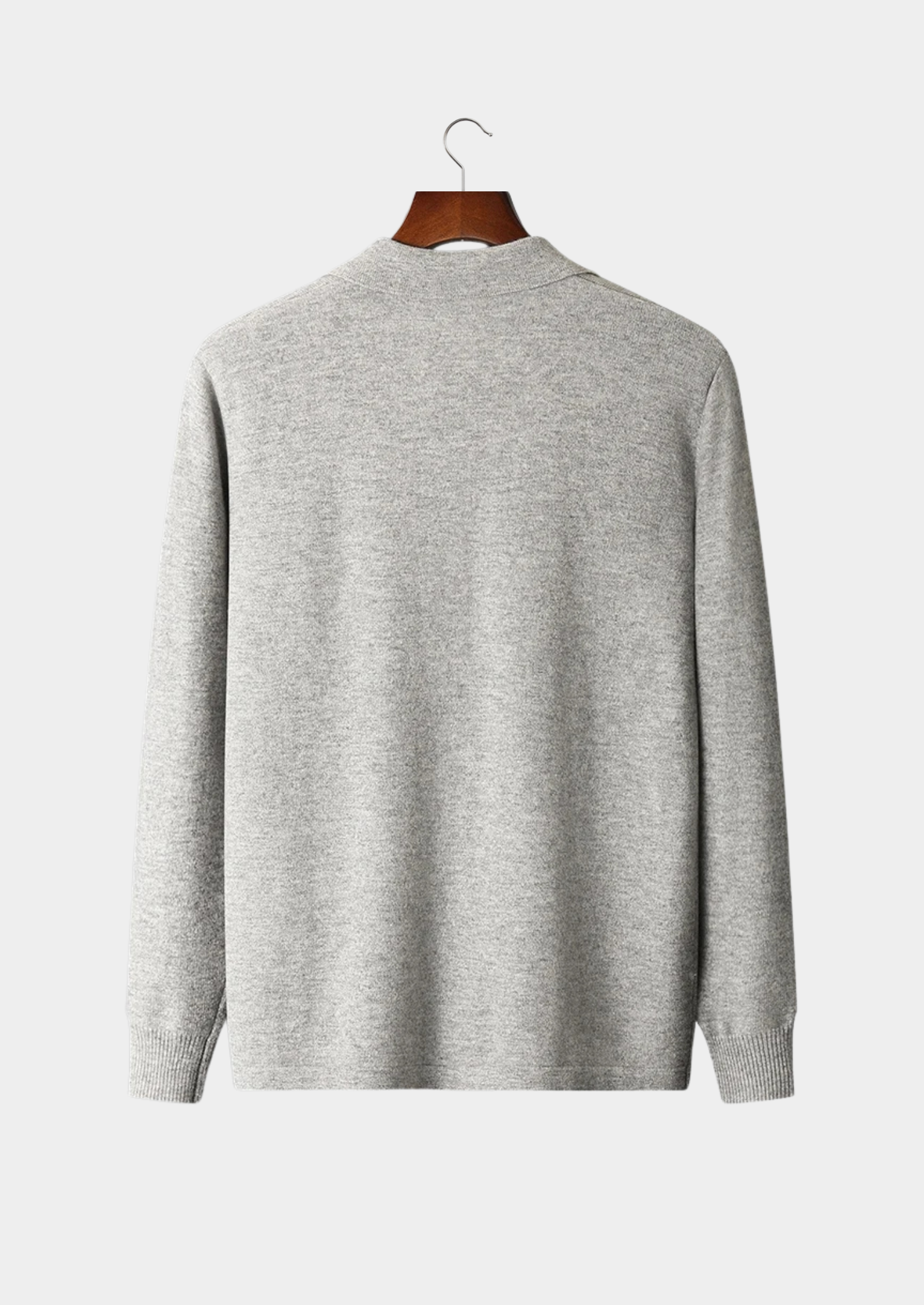 PURE EXTRA-FINE MERINO WOOL POLO CARDIGAN