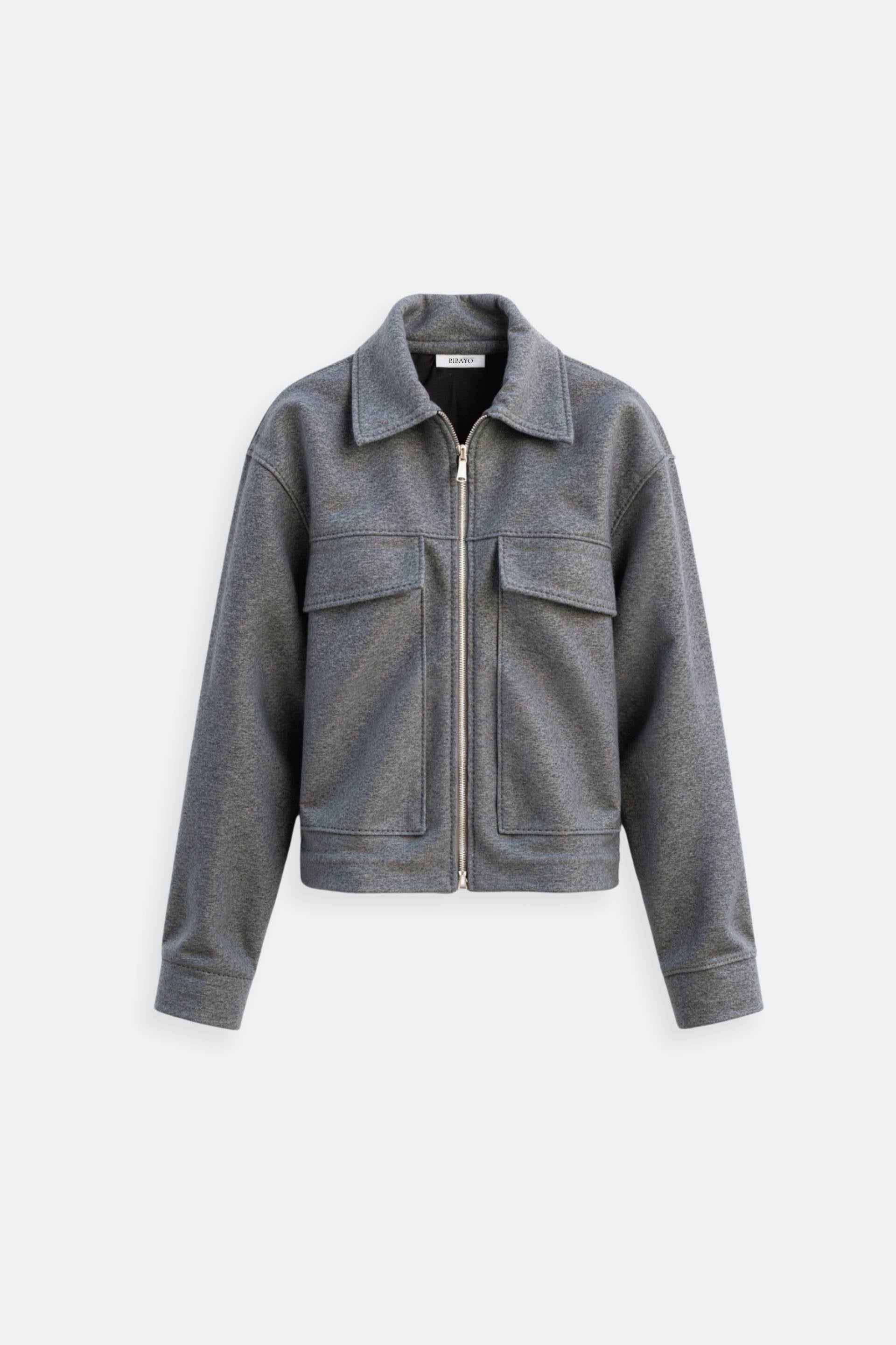 Old Money Elegante effen tweedjas met rits