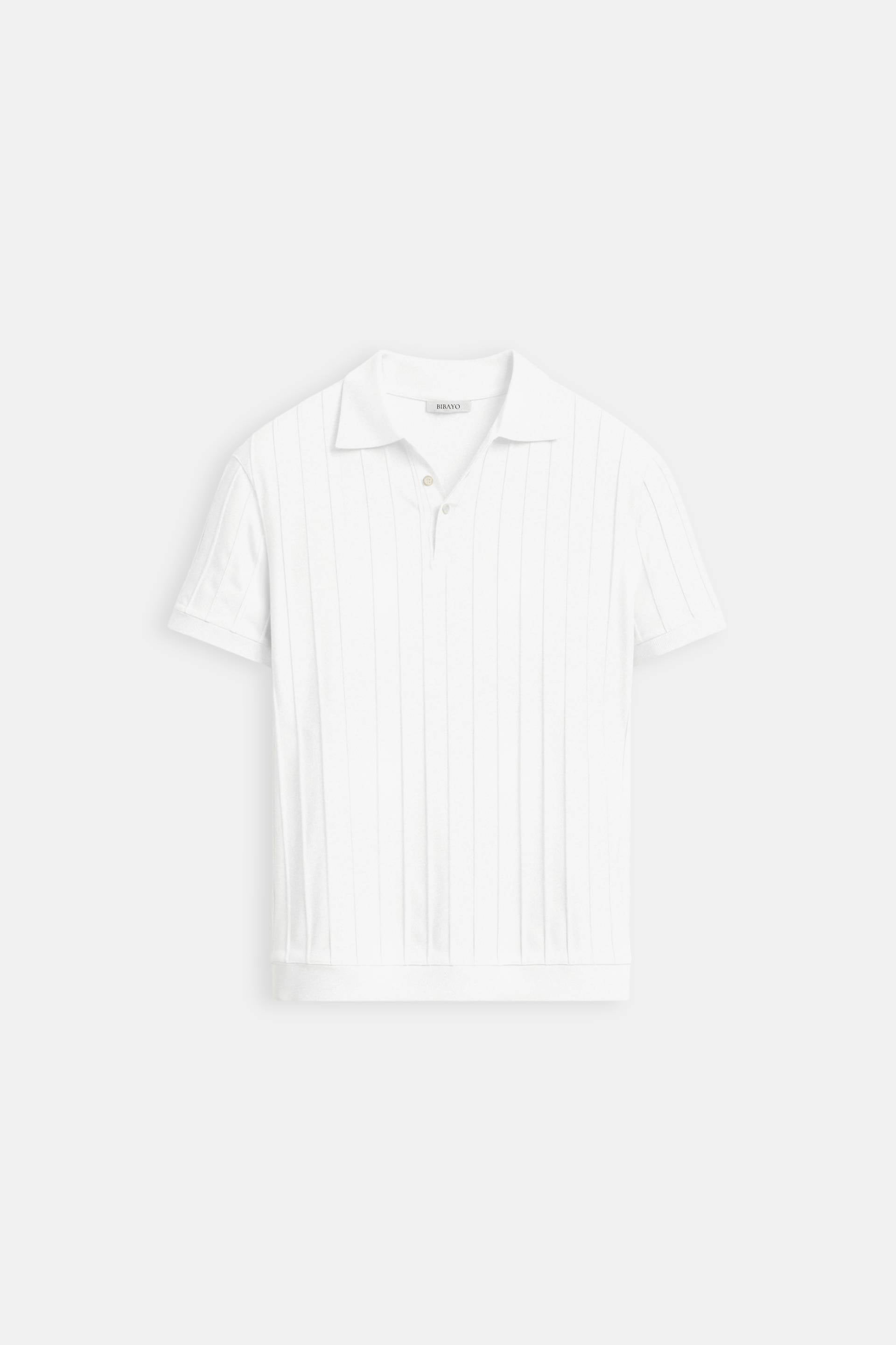 Old Money verticaal gestreept chic poloshirt met knoopjes