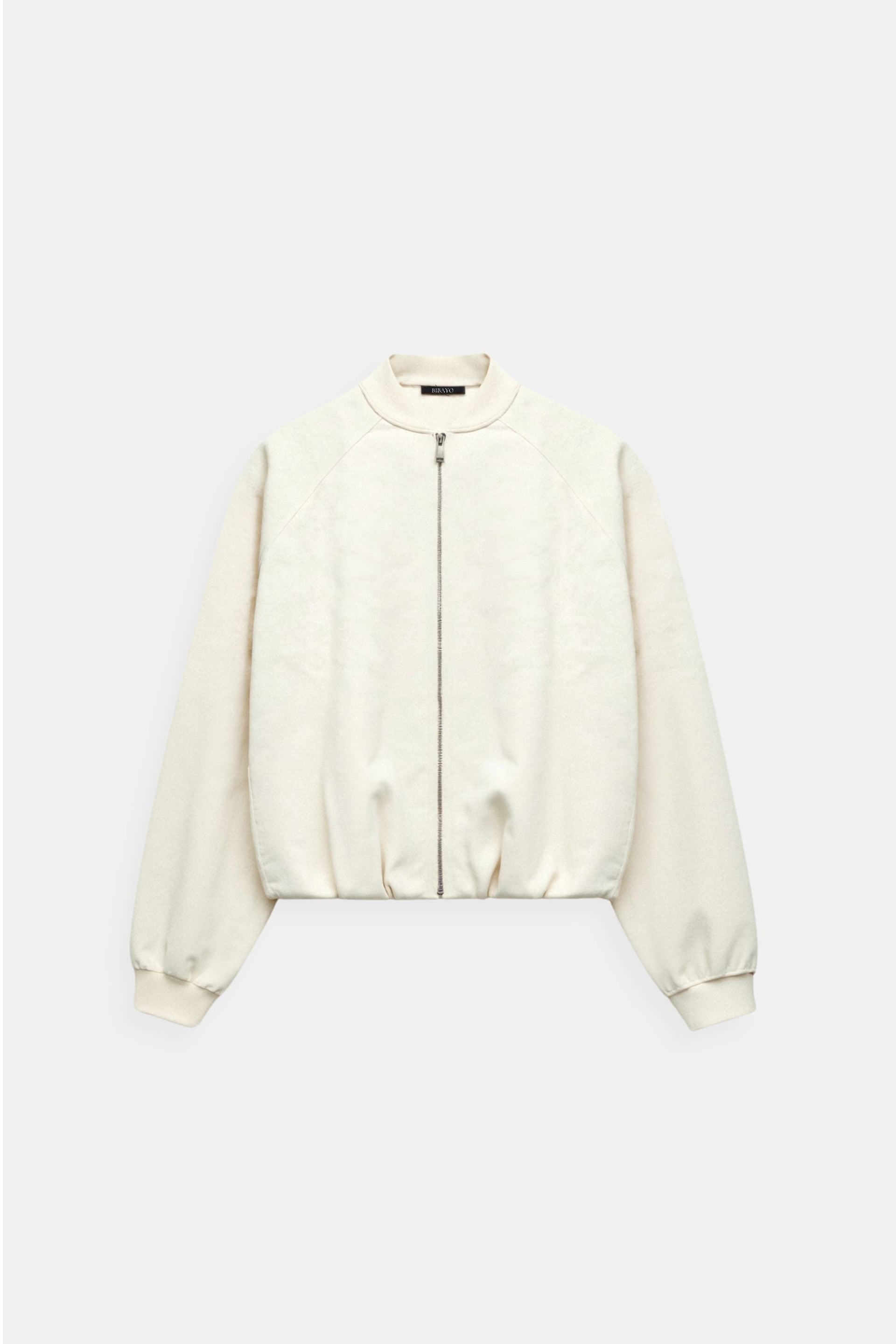 Premium gewatteerde jas met O-halskraag