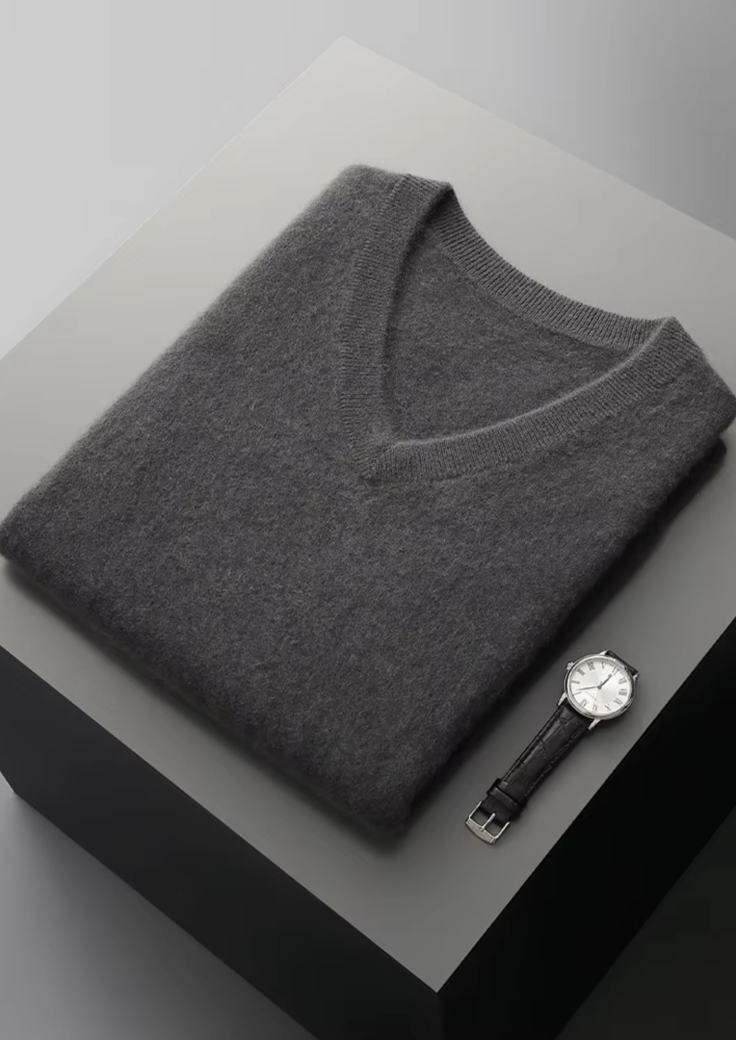 PURE EXTRA-FINE MERINO WOOL V-NECK VEST