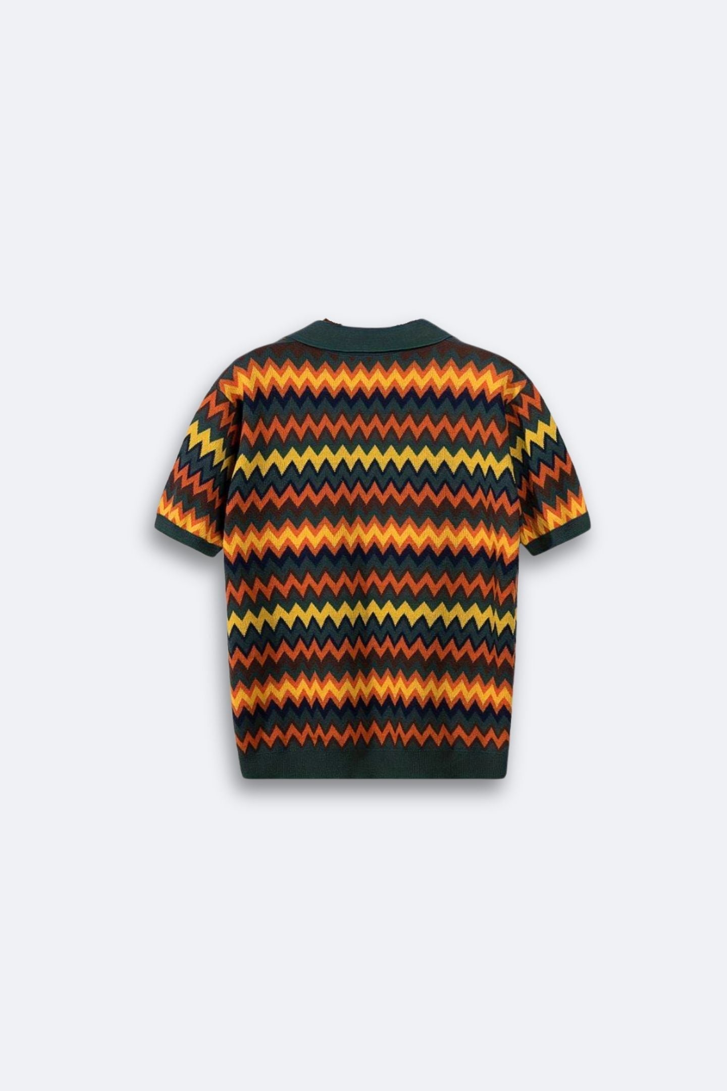 Chic gebreide polo met oud geldgolfpatroon