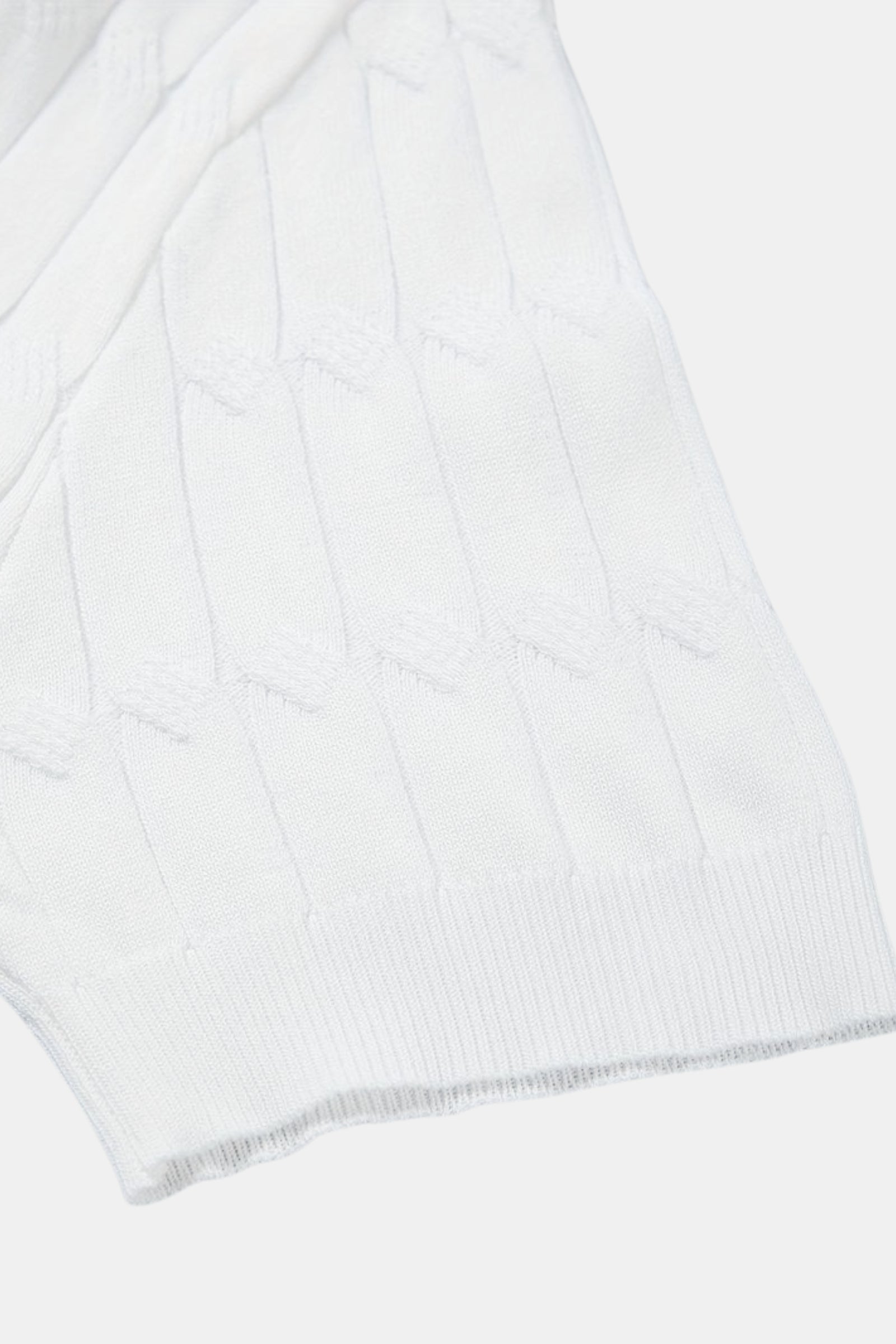 Old Money Premium V-hals kabelgebreid poloshirt