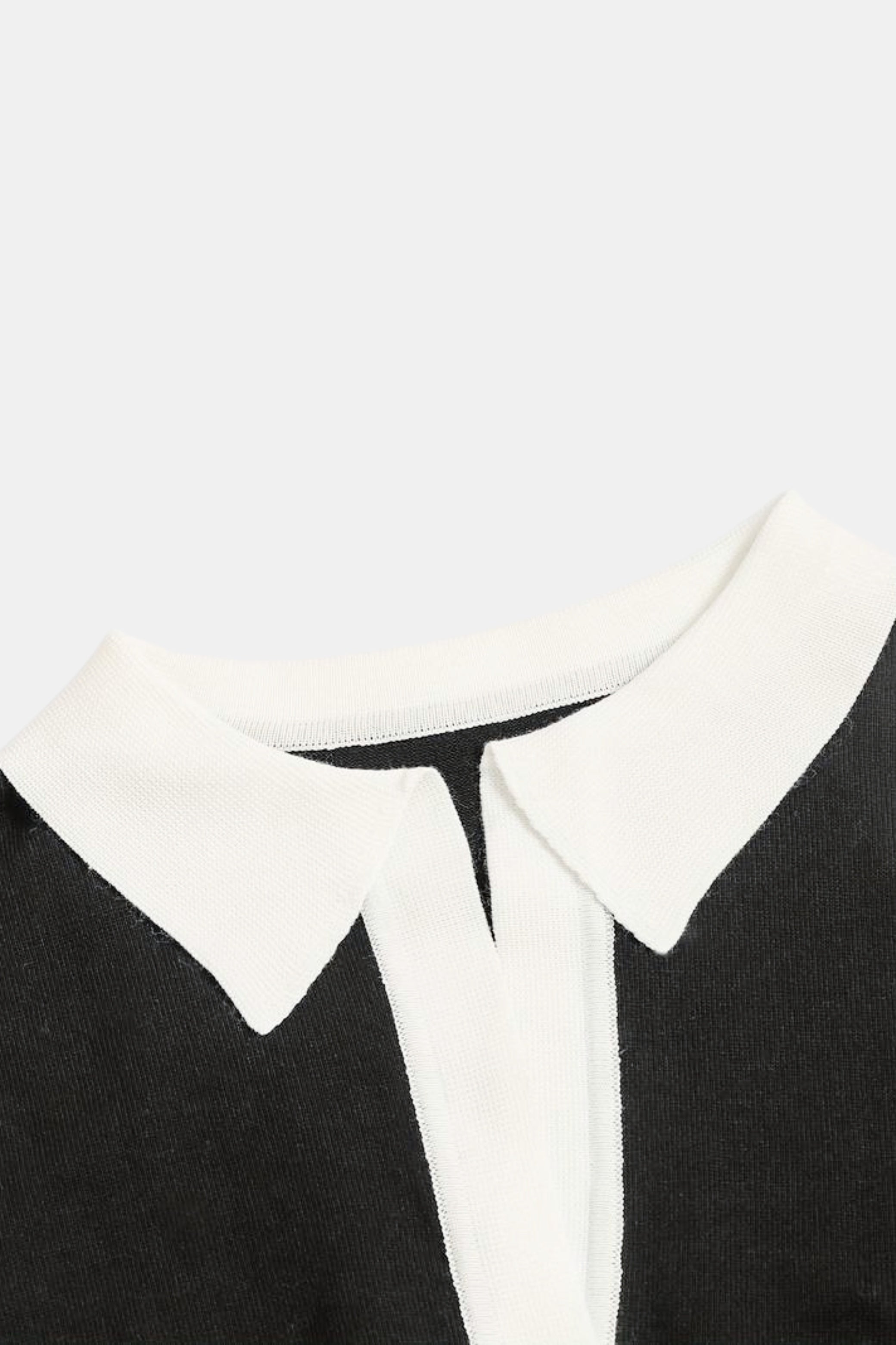 Old Money gebreide premium tanktop met contrasterende rand en kraag