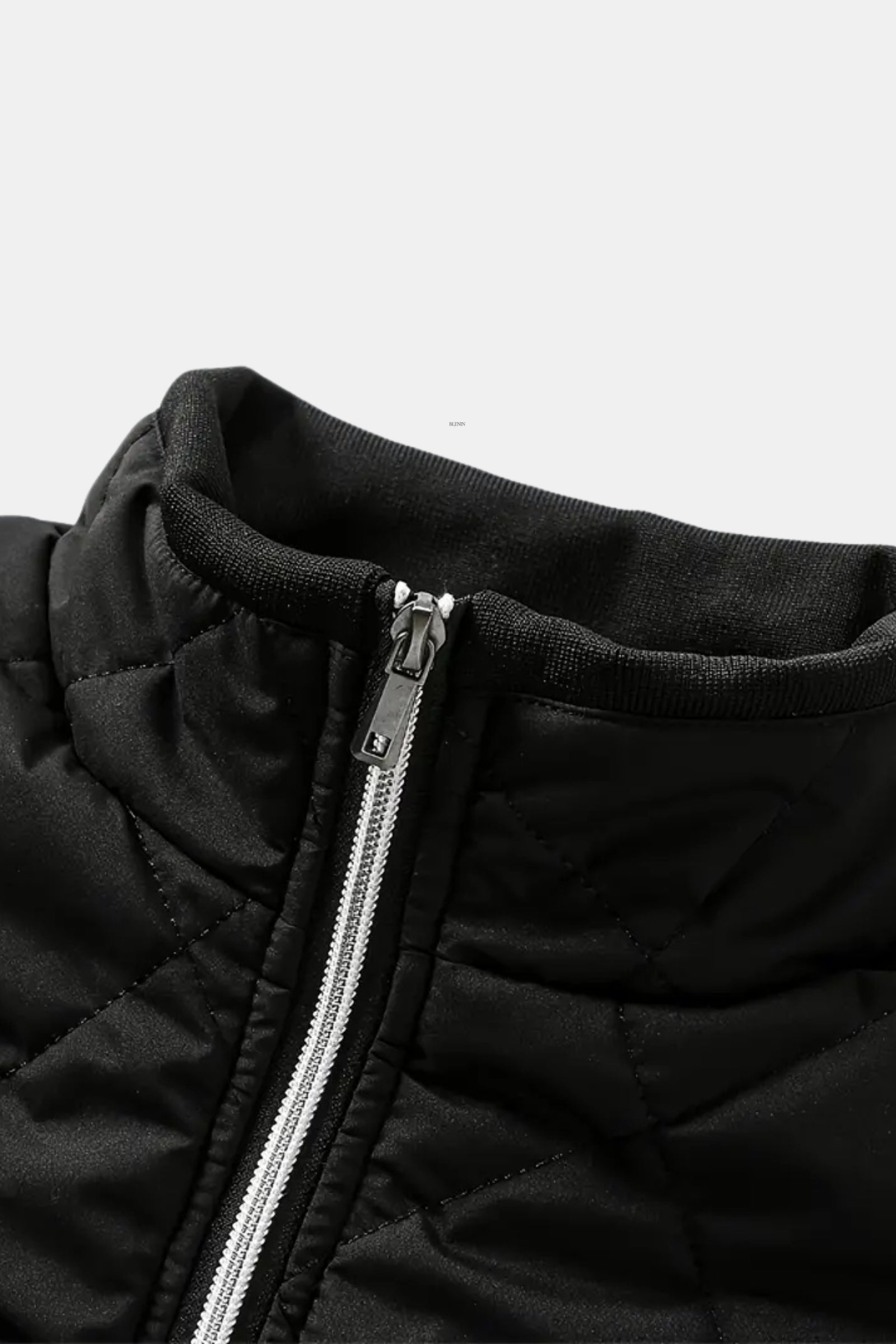 Elegante warme, casual gewatteerde herenjas van vezelstof