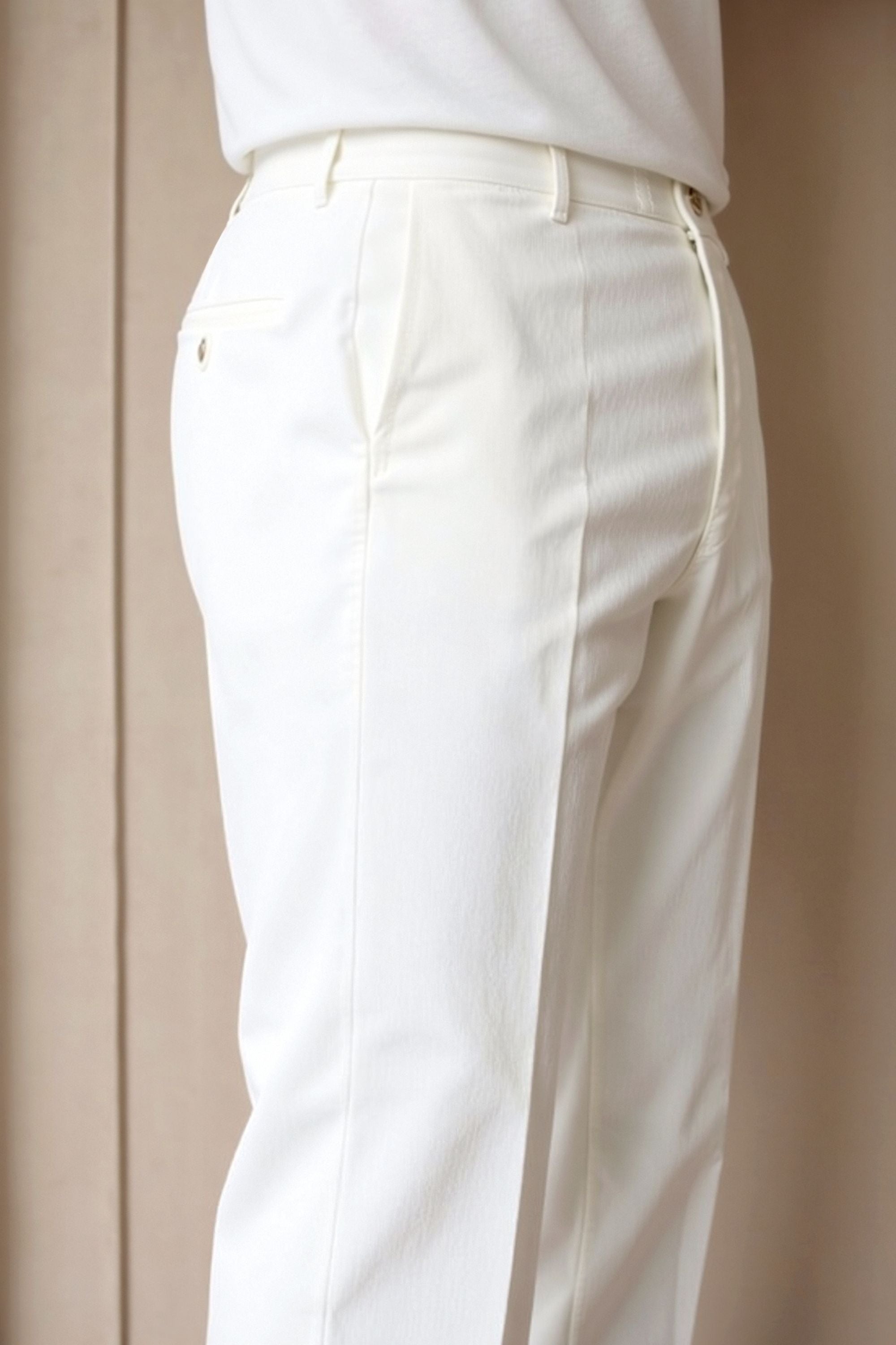 Slimme luxe regular fit chino enkelbroek