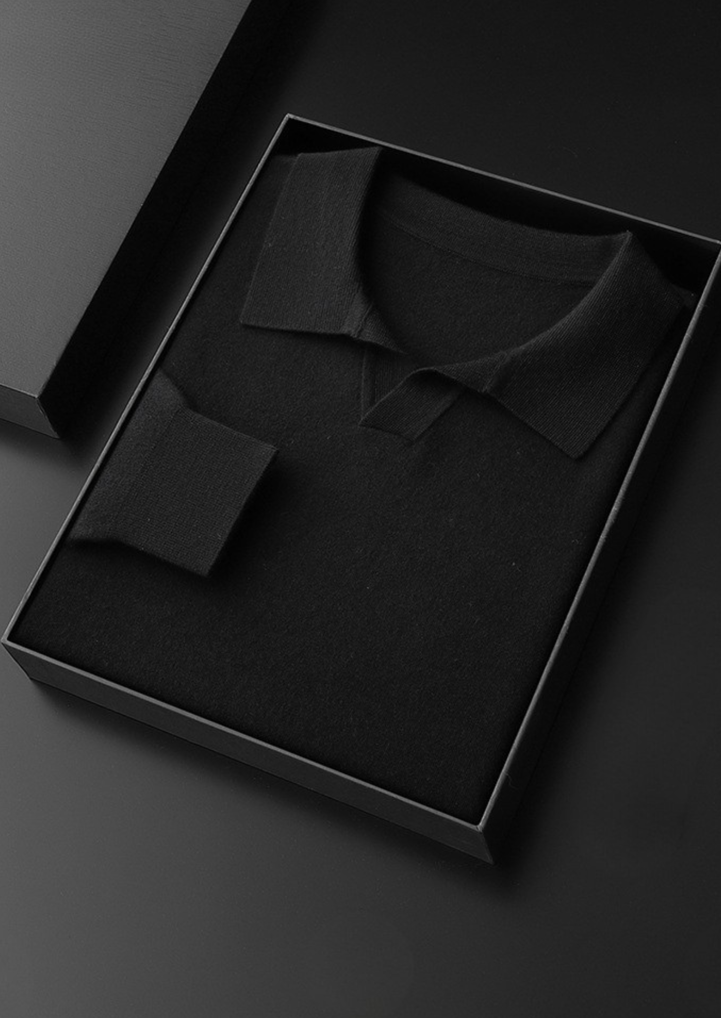 PREMIUM CASHMERE BUTTONLESS SWEATER POLO