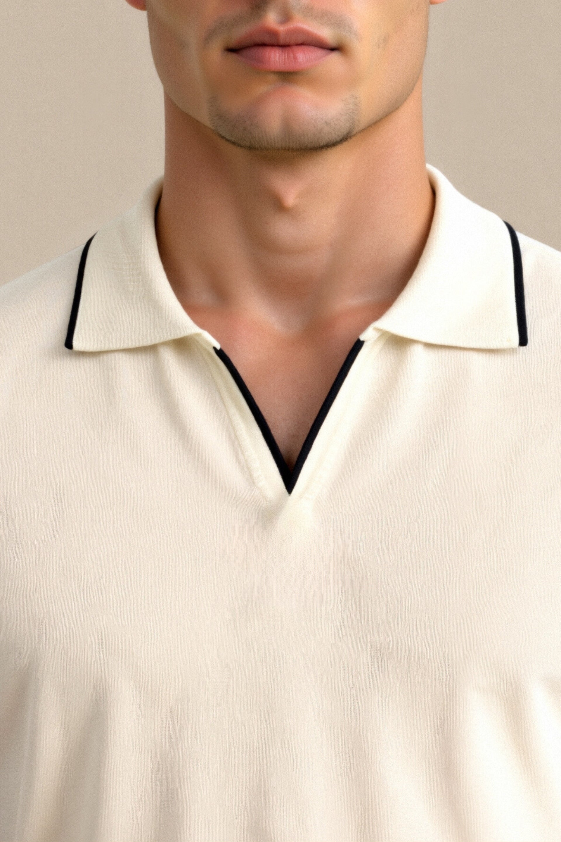 Old Money Contrast Slim Fit Elegant Zomer Mouwloos Polo T-shirt