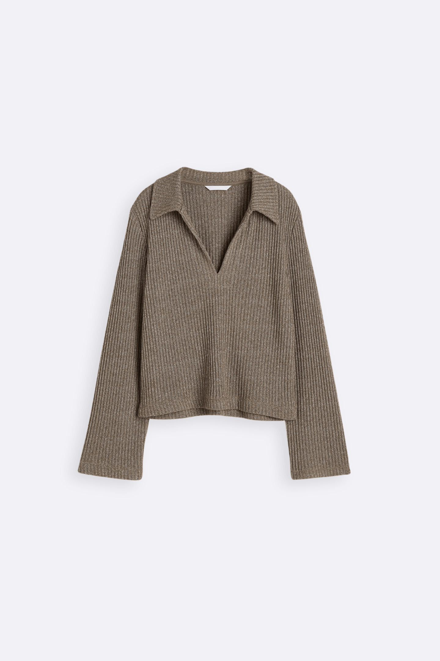 Old Money geribbeld elegant kraag T-shirt