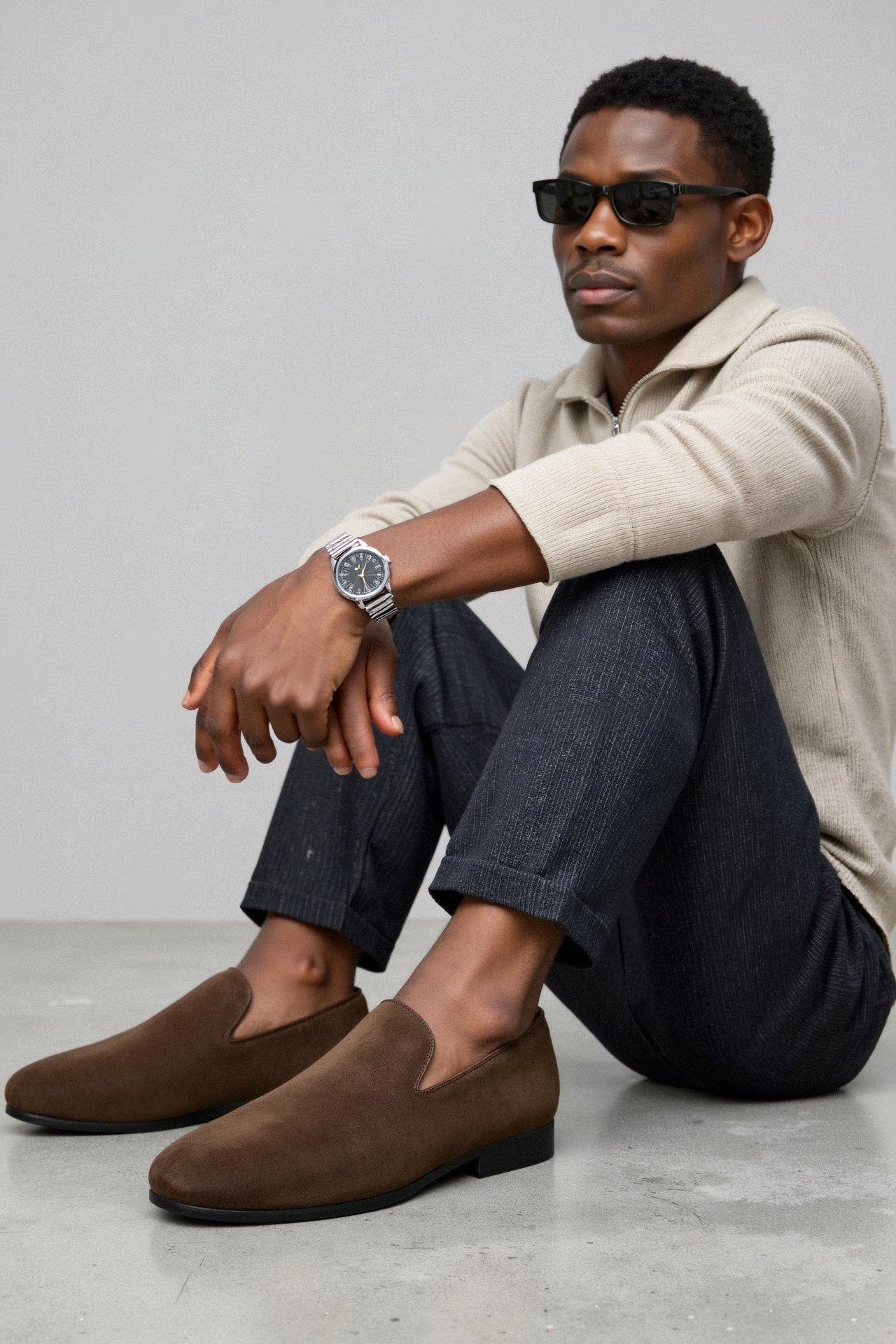 Old Money Heren Suède Antislip Loafers