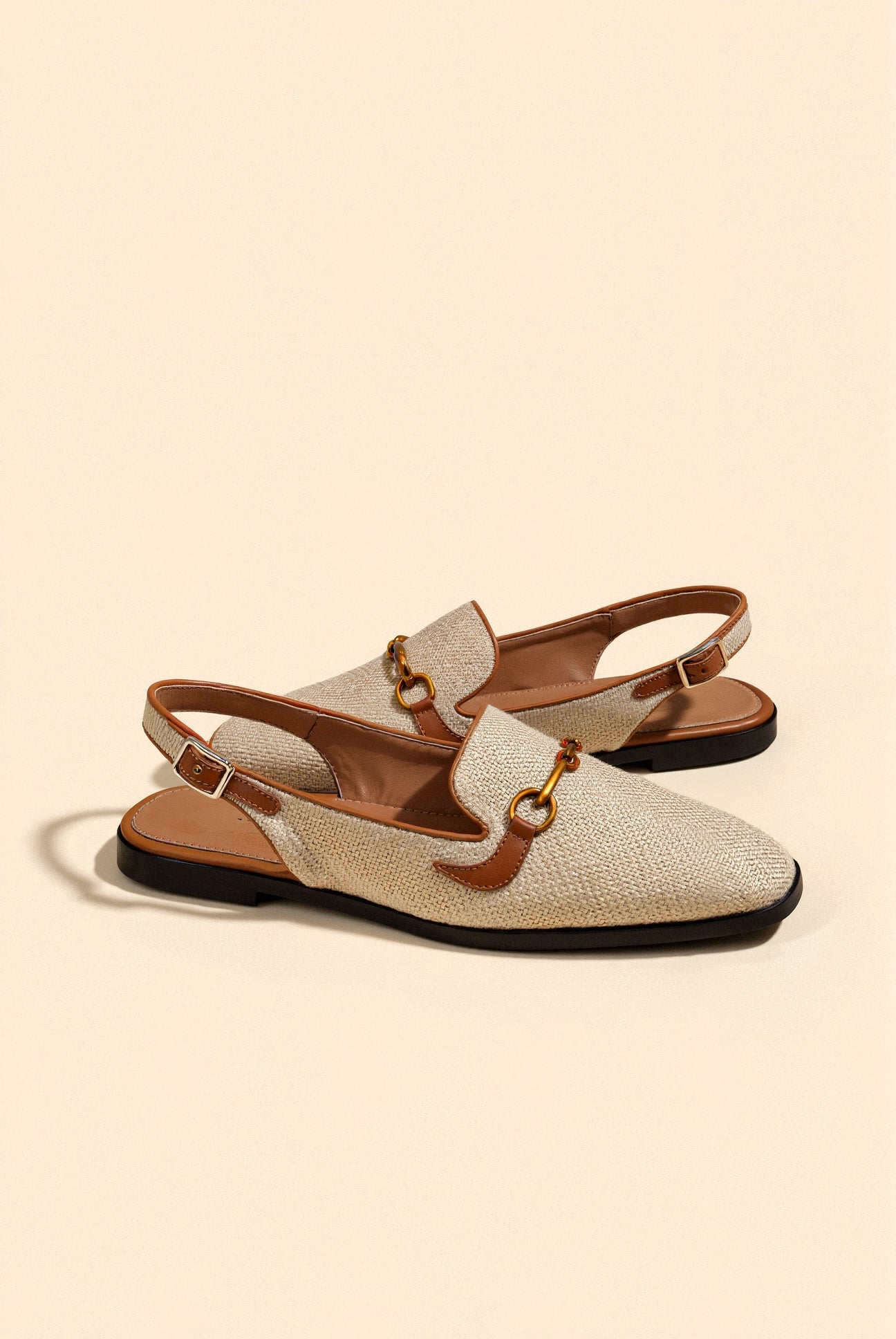 Old Money Dames Metallic Gesp Chic Decor Platte Sandalen