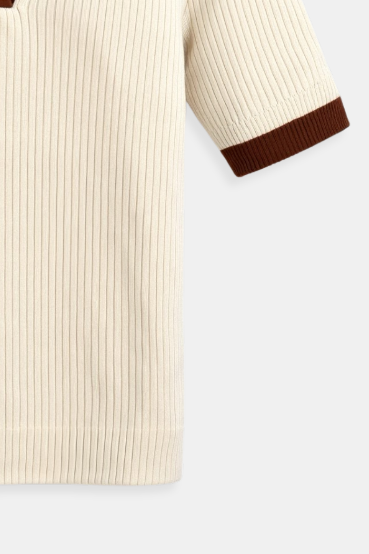 Old Money Casual Polo Color Block Gebreide Top met Inkepingenkraag