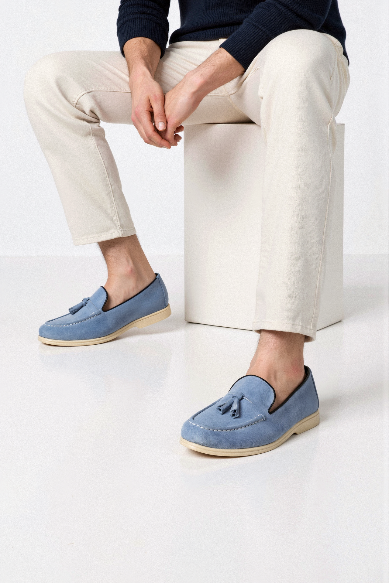 Ademende casual fluwelen loafers van Old Money