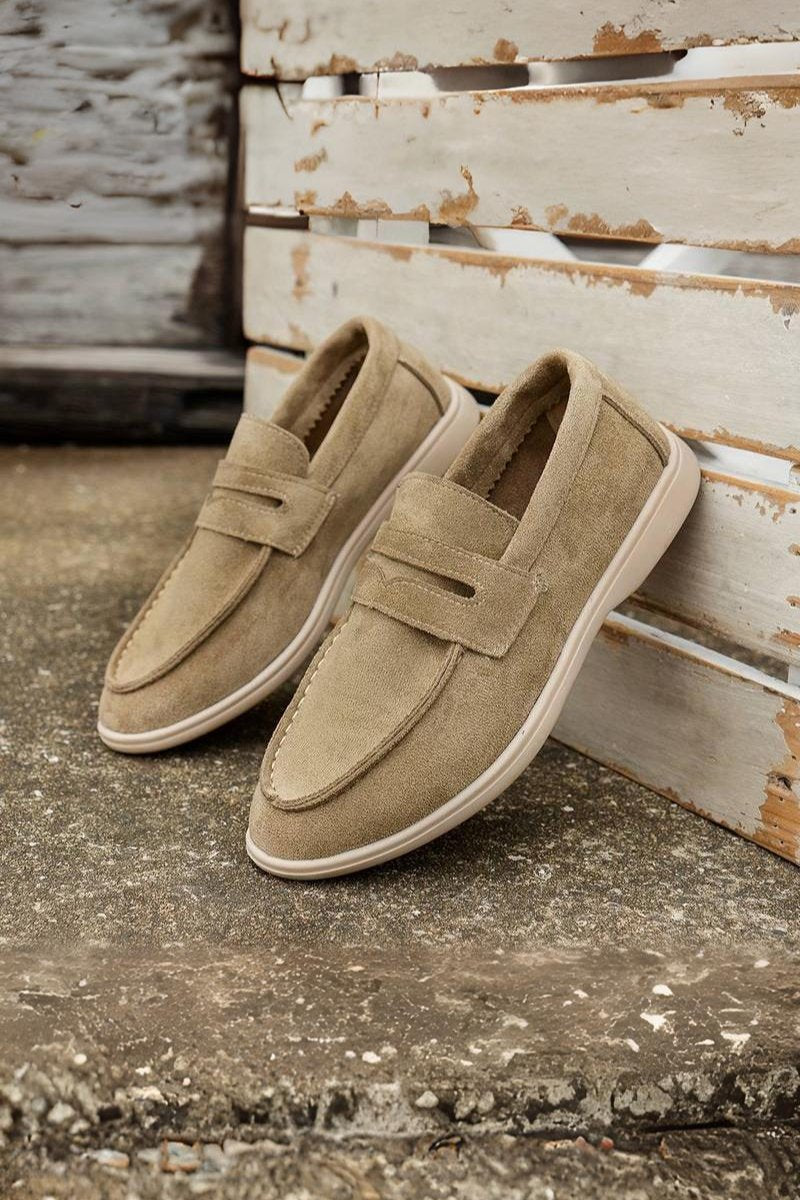 Old Money Dames Effen Kleur Platte Elegante Loafers