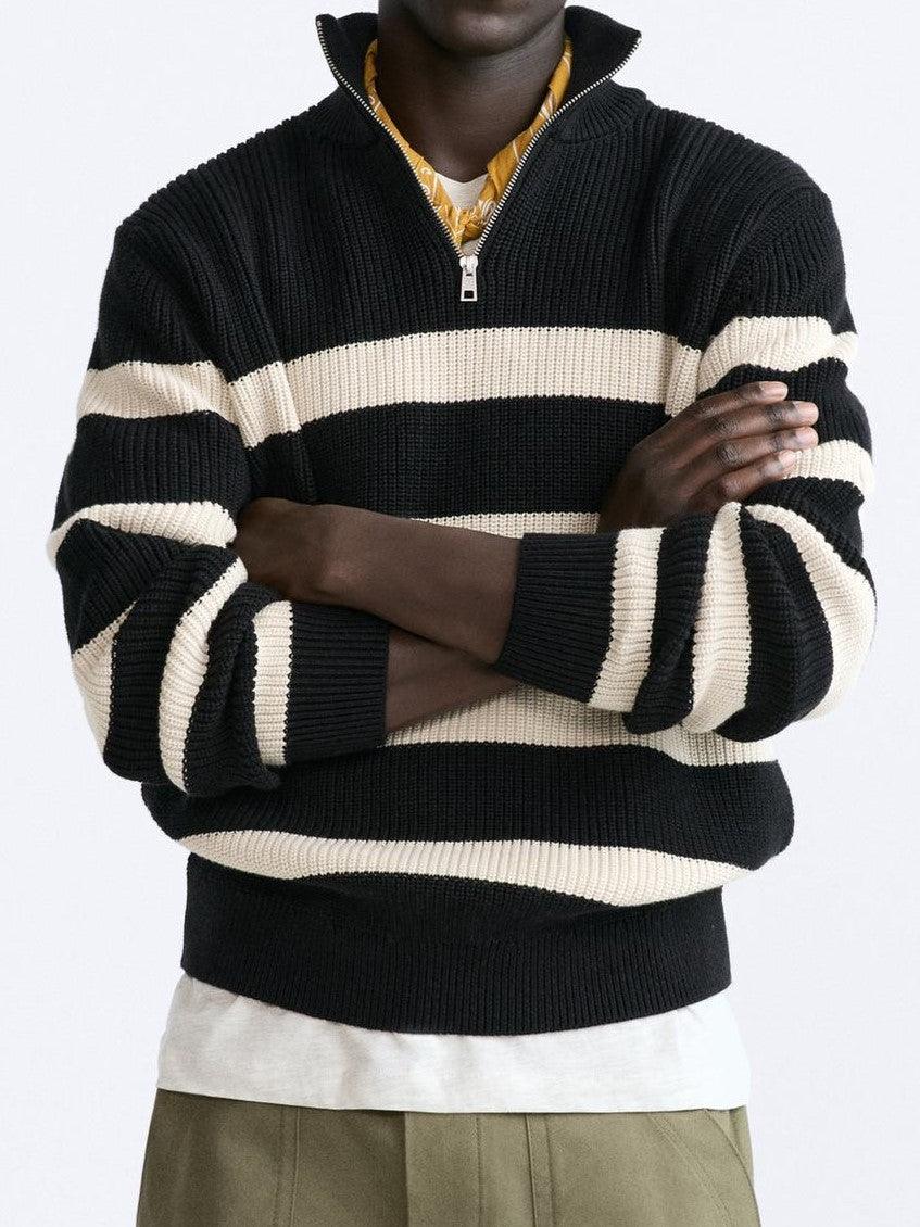 Elegante gestreepte trui van Old Money Wool