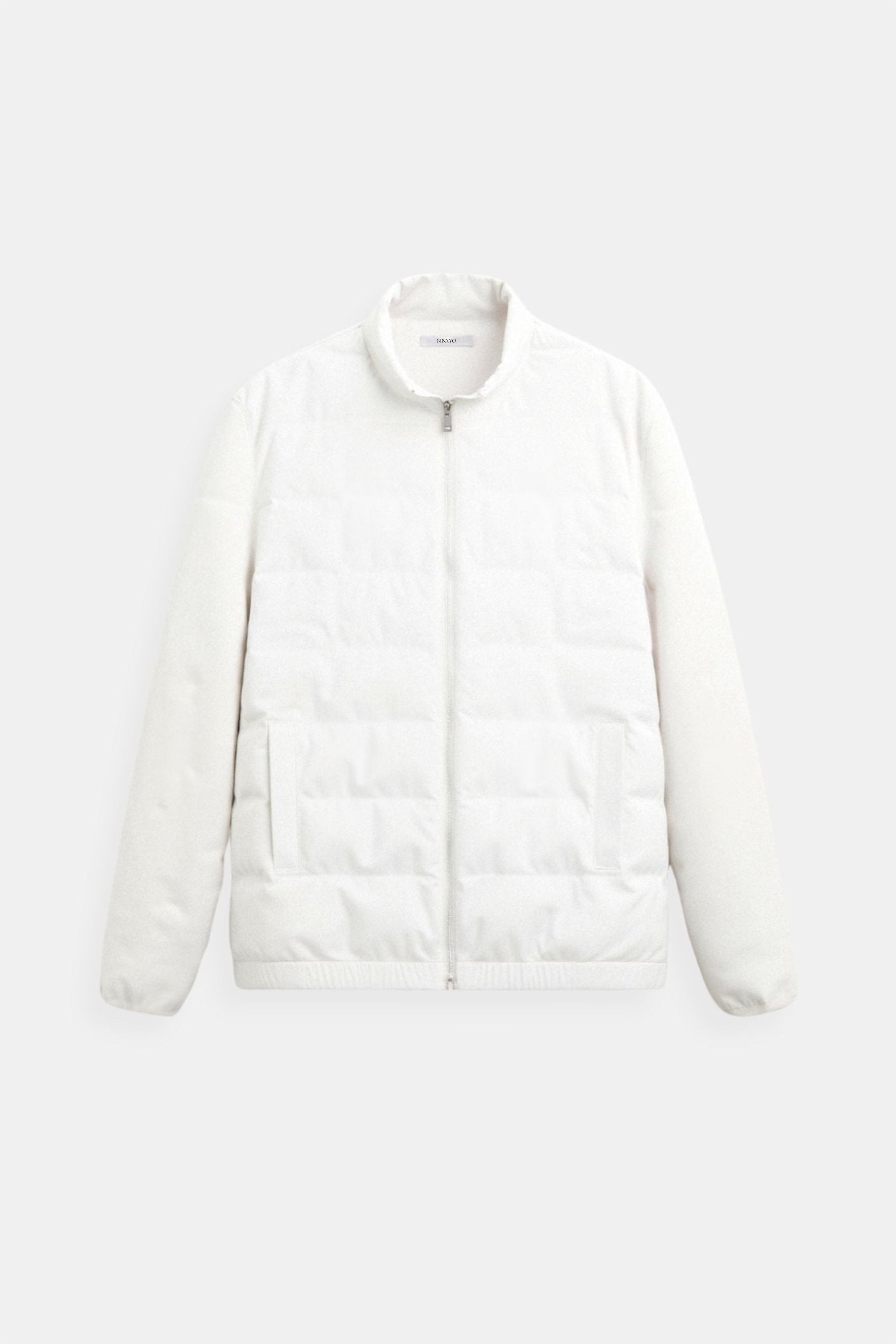 Premium gelaagde jas met rechte kraag