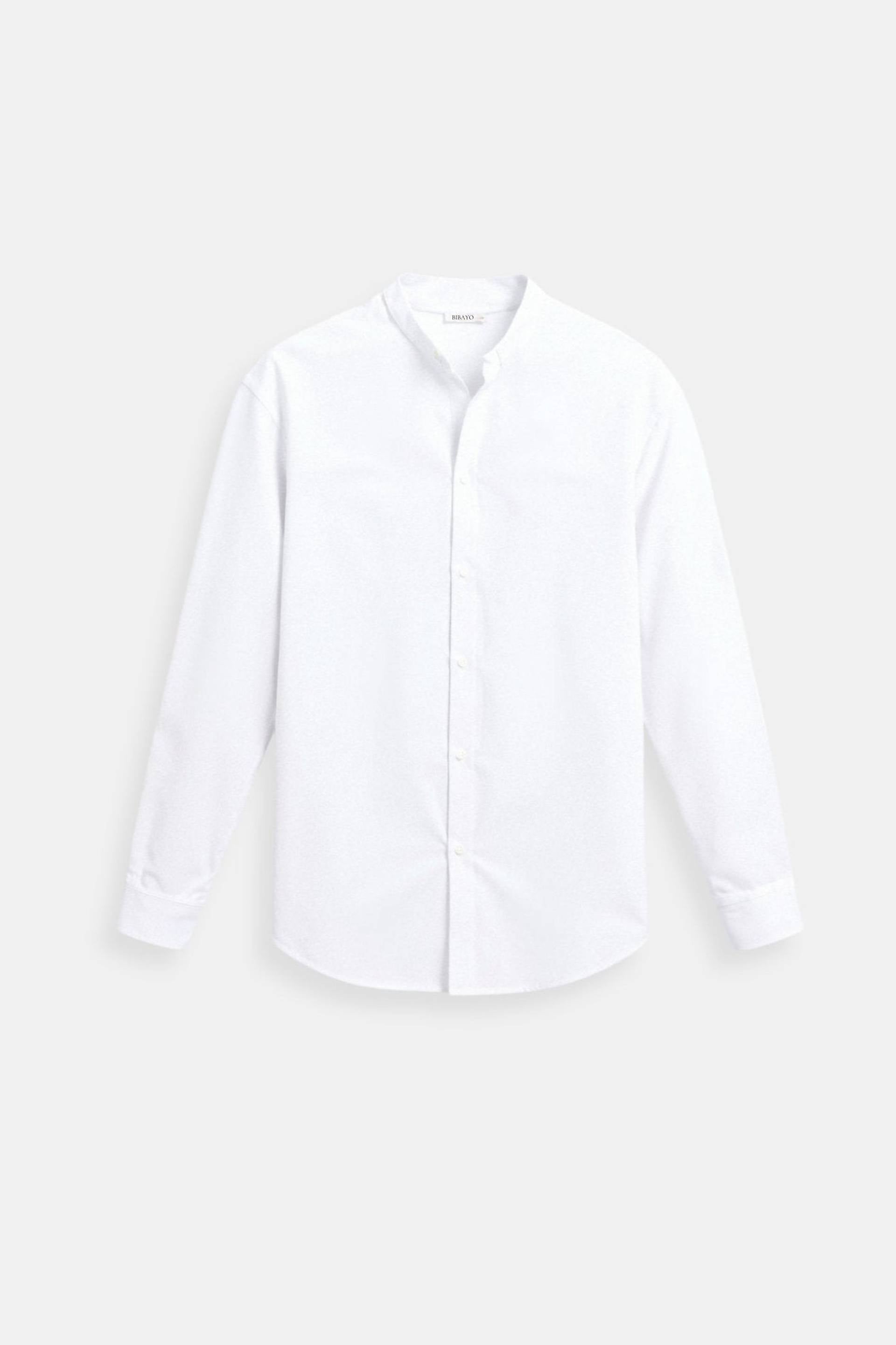 Oud geld katoenen linnen overhemd met lange mouwen