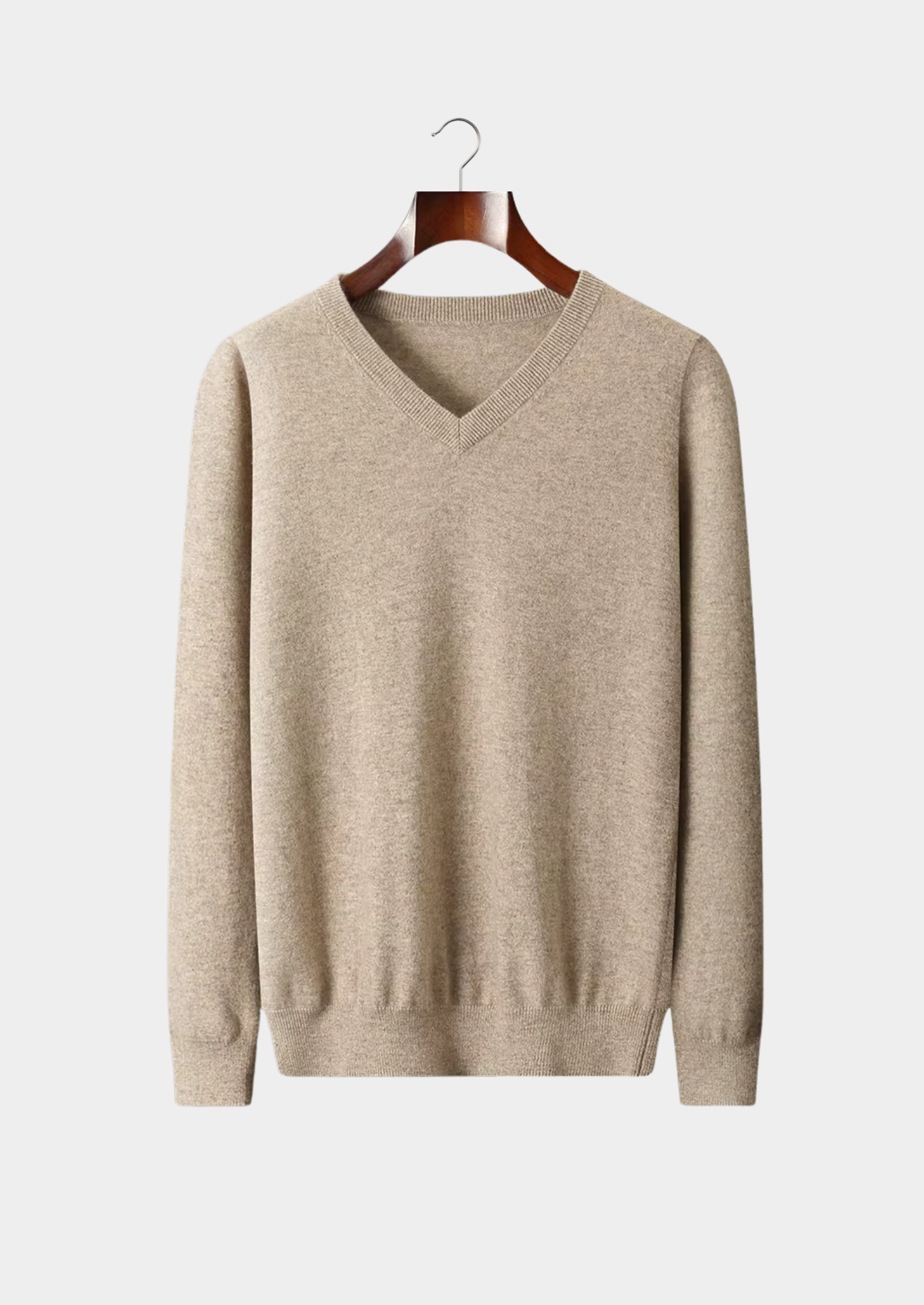 PURE EXTRA-FINE MERINO WOOL CLASSIC V-NECK SWEATER