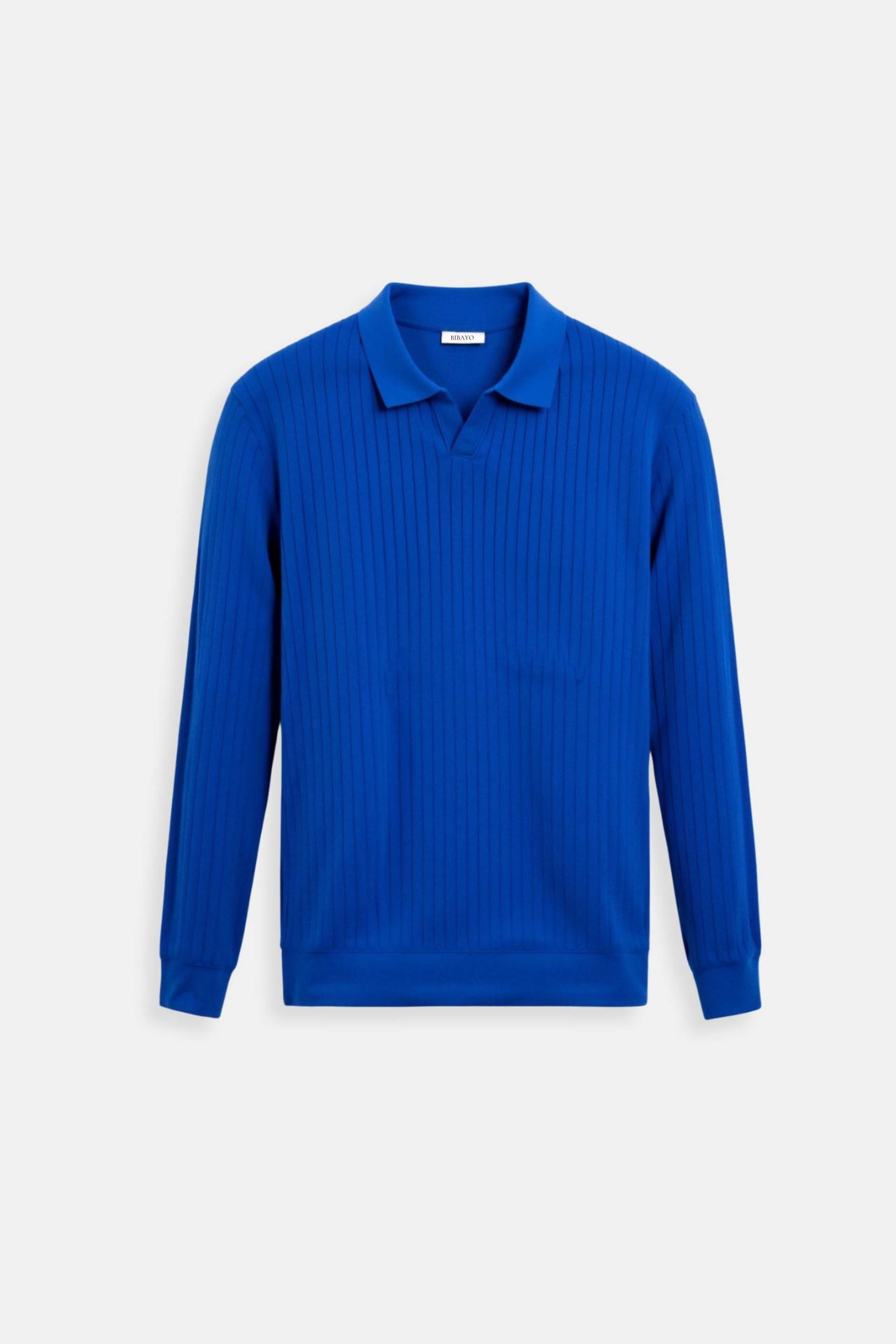 Old Money gestreept poloshirt met lange mouwen