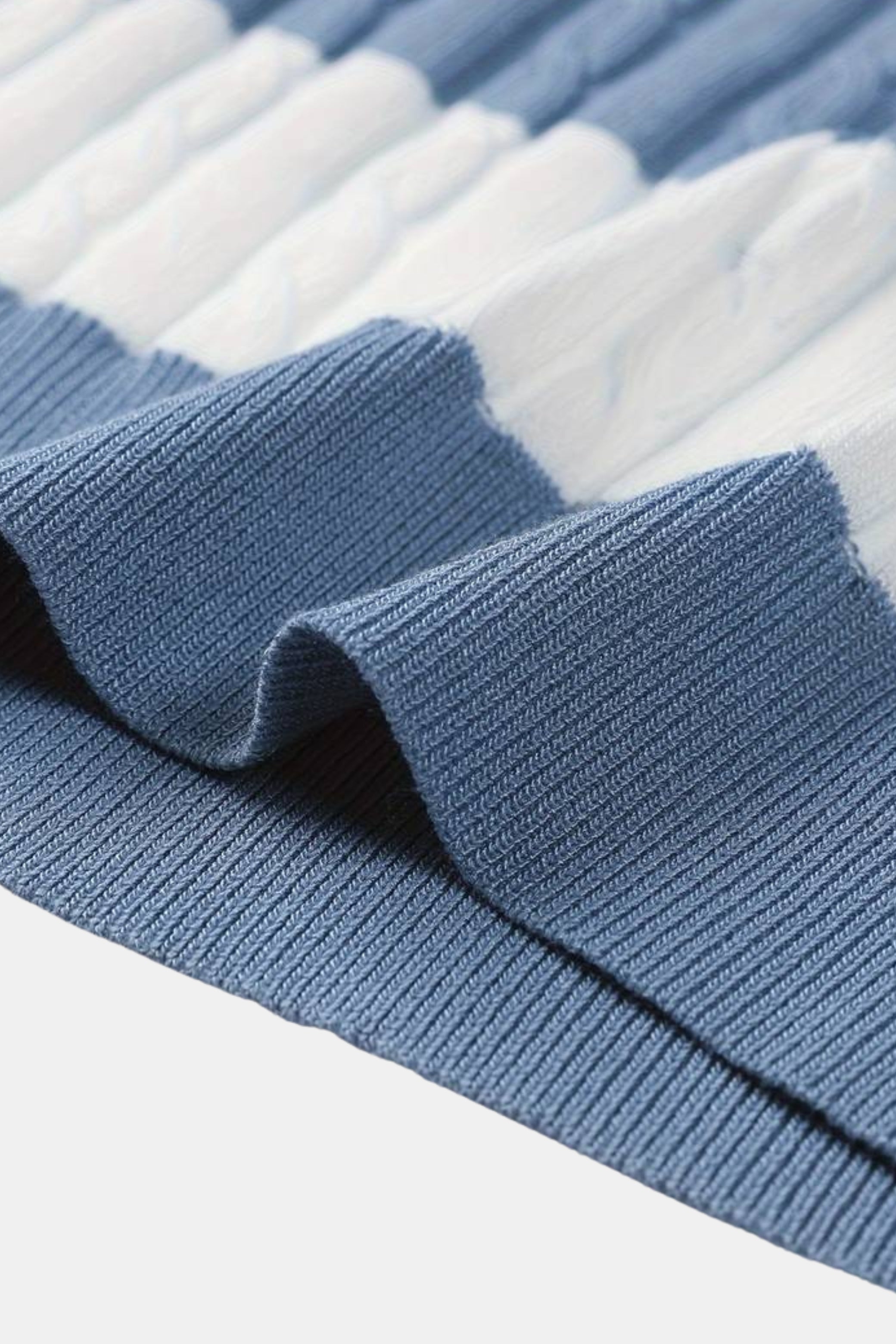 Old Money Wit Gestreept Kleurblok Polo T-shirt met Korte Mouwen 