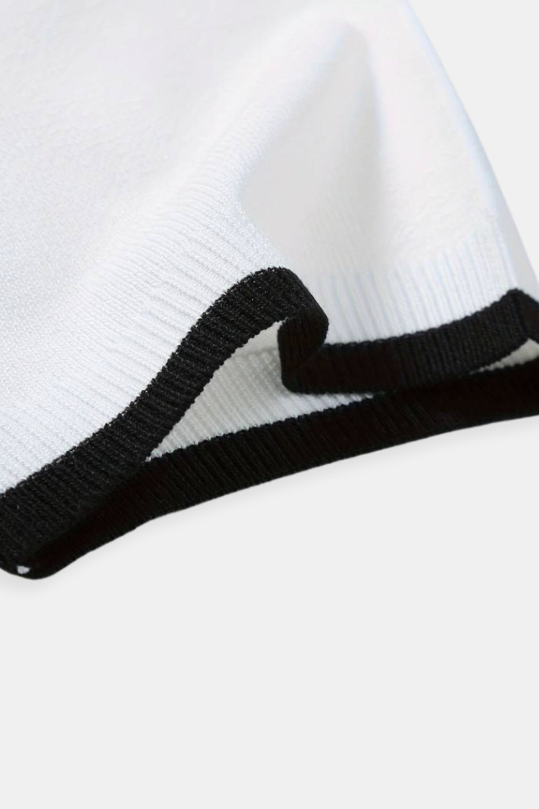 Old Money Color Matching Gebreid Kwart Rits Golf Polo T-shirt