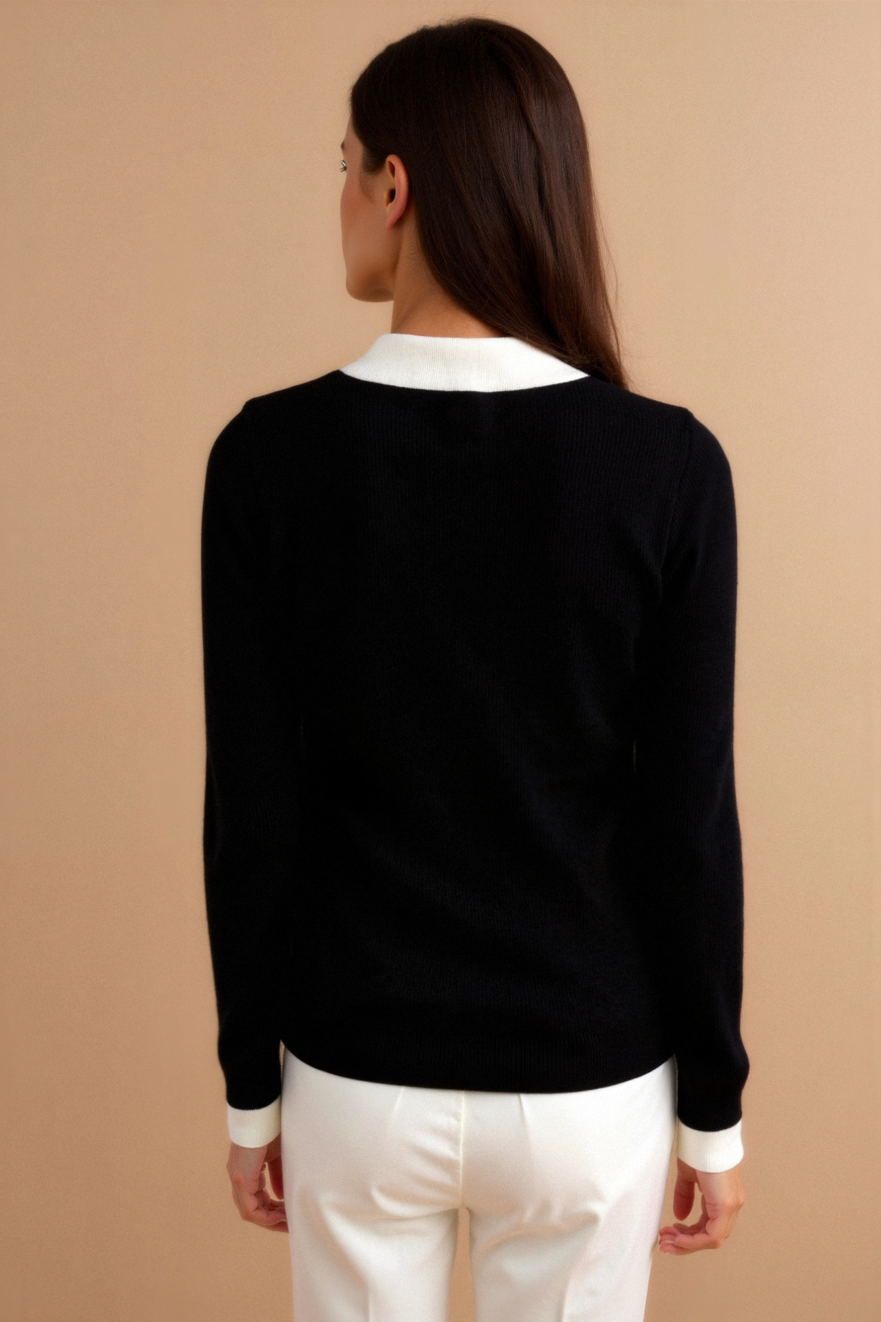 Old Money Dames Modieus Revers Fris En Elegant Gebreid Polo T-shirt