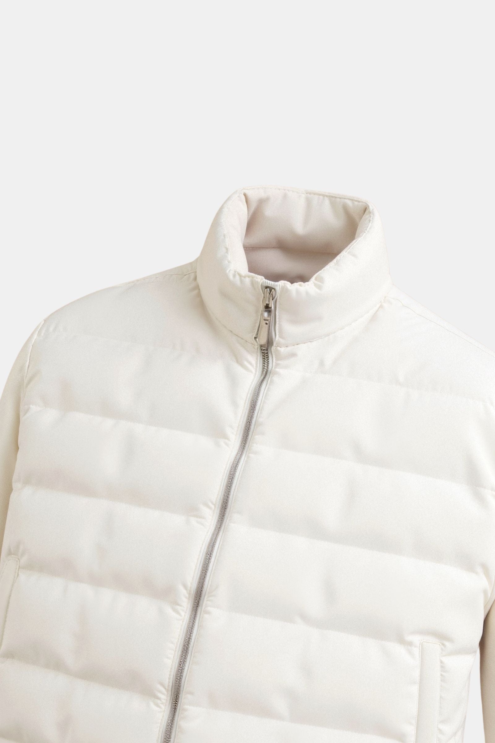 Premium gelaagde jas met rechte kraag