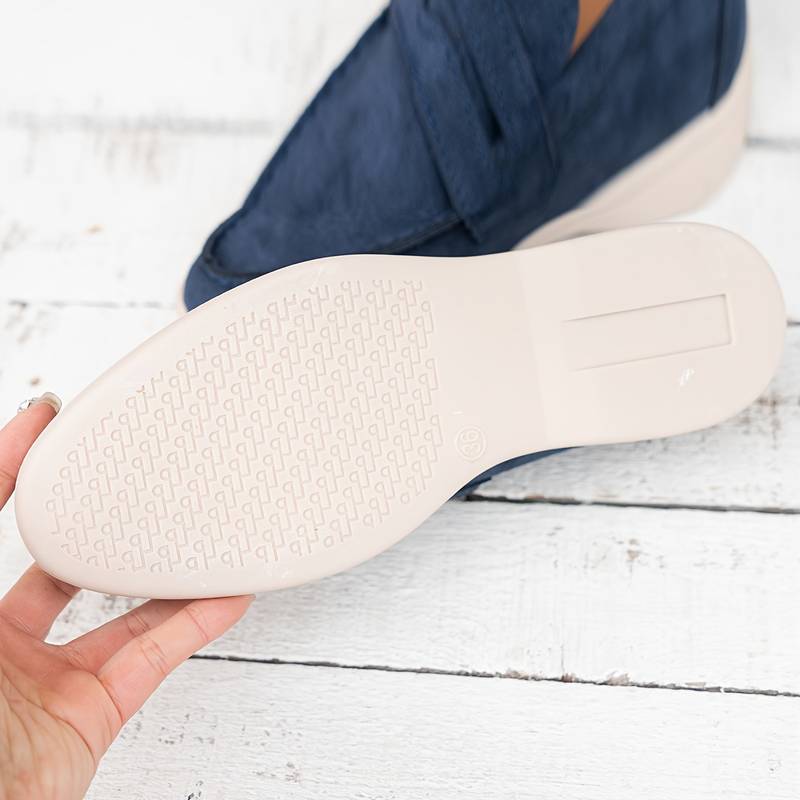 Old Money Dames Effen Kleur Platte Elegante Loafers