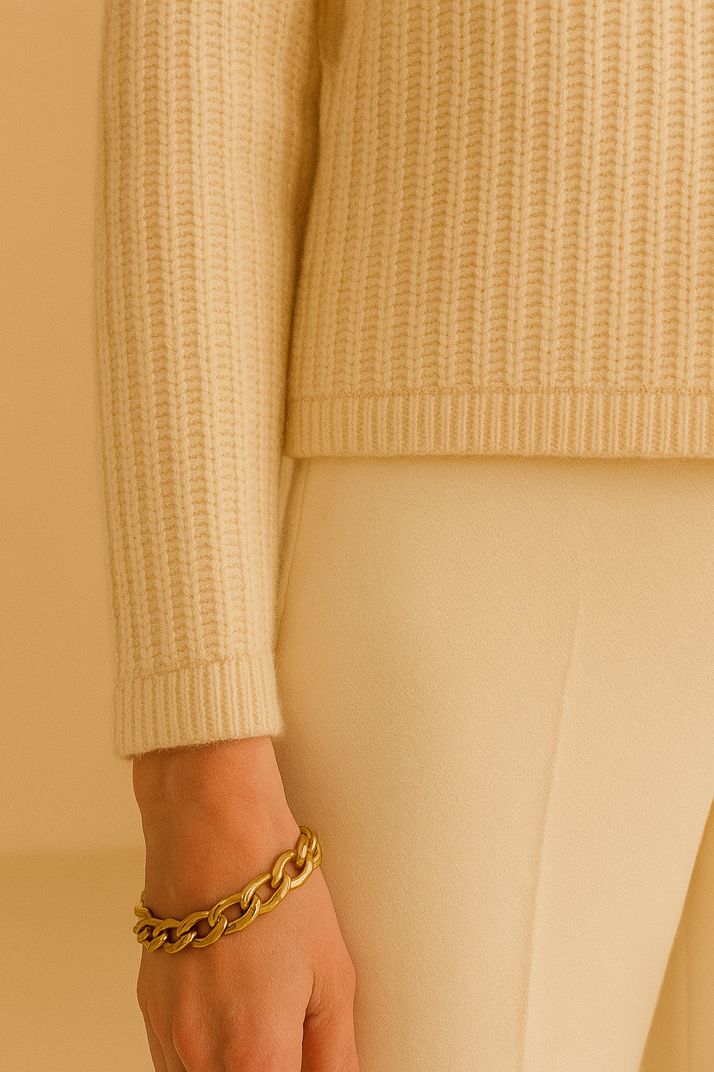 Old Money Knitted Woolen Button Sweater