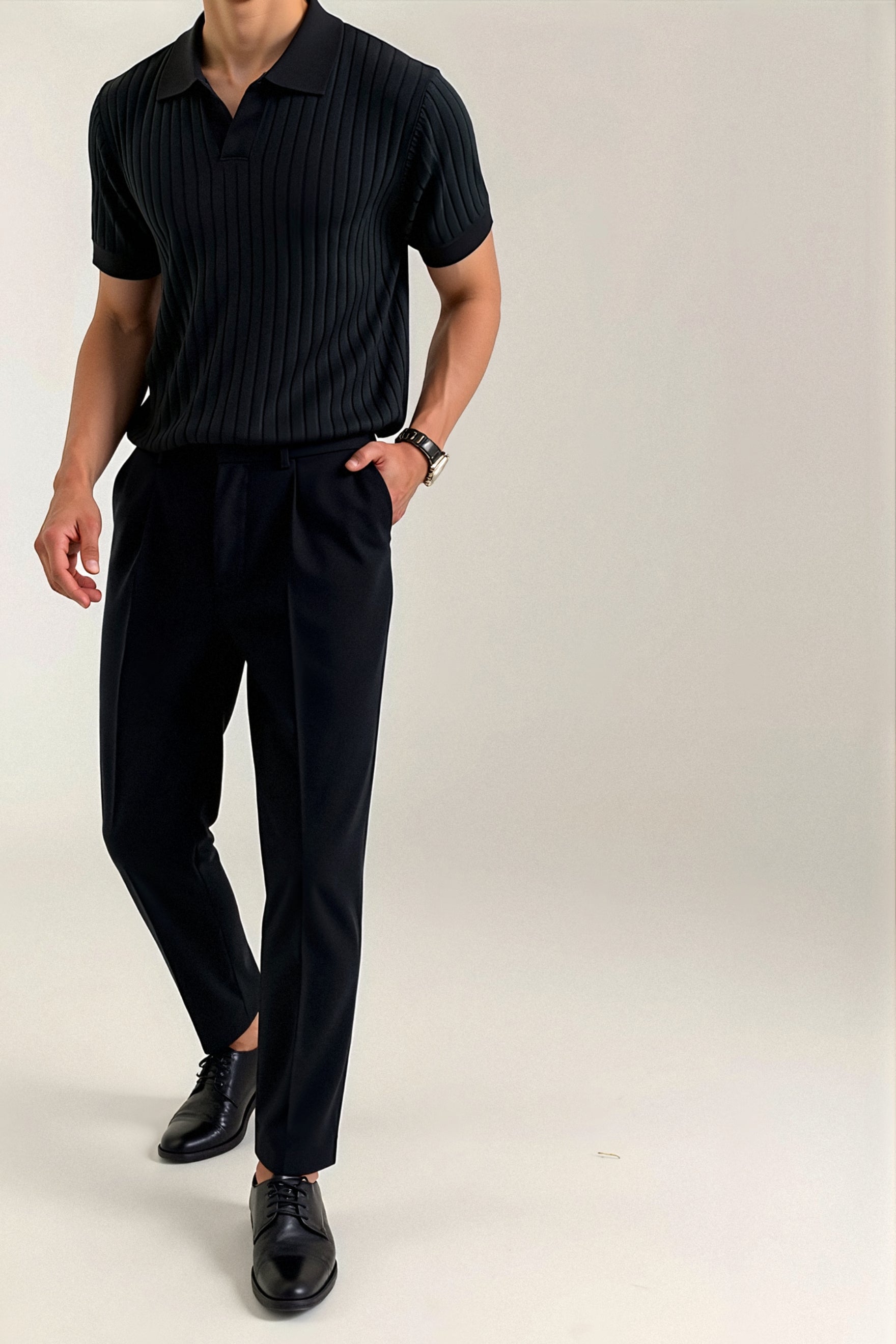 Ademend poloshirt met strepenpatroon van oud geld 