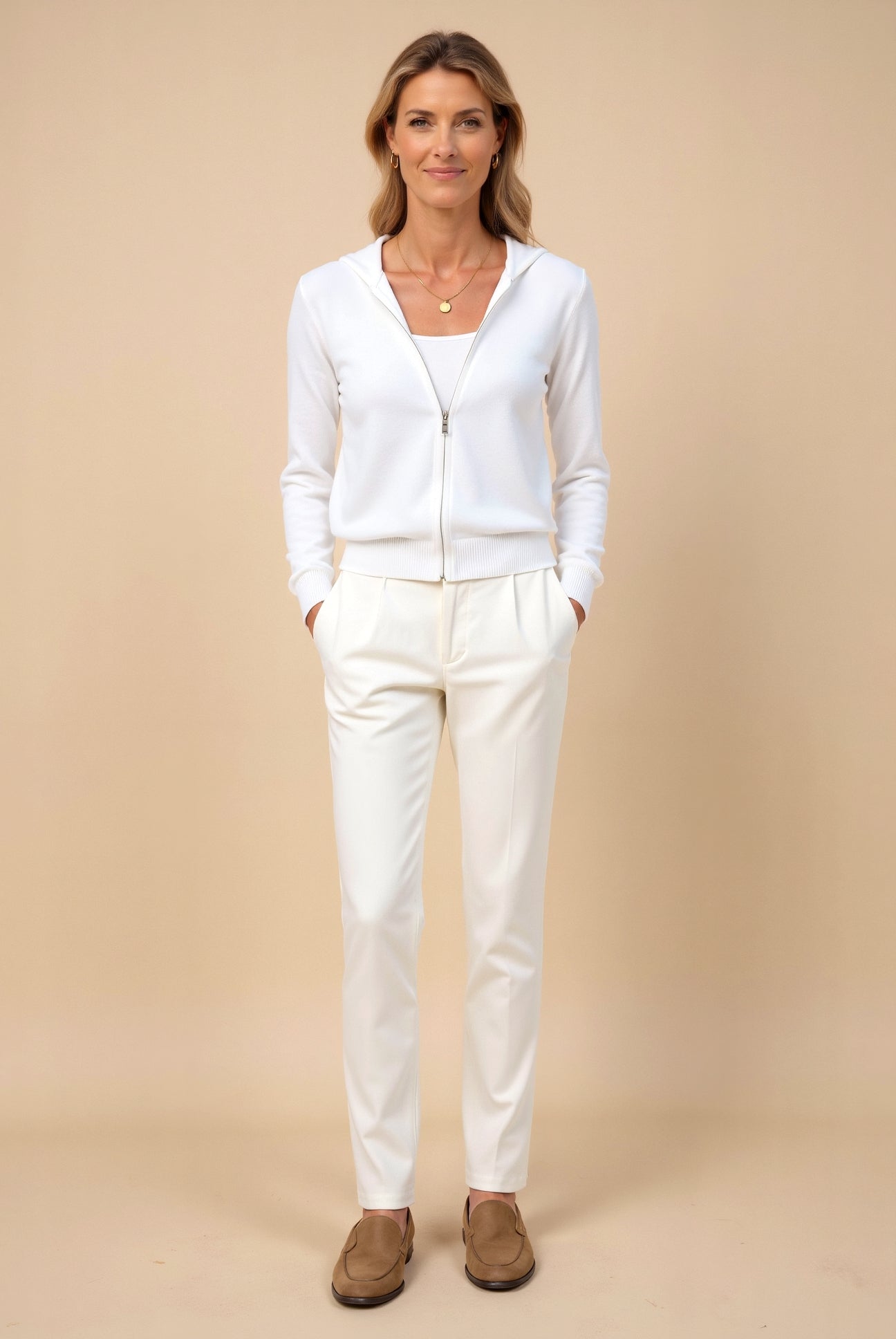 Women Smart Luxury Hooded Zip Sweater