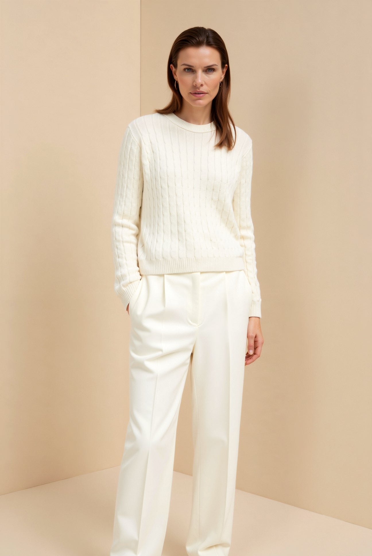 Oud geld losse kabel breipatroon trui 