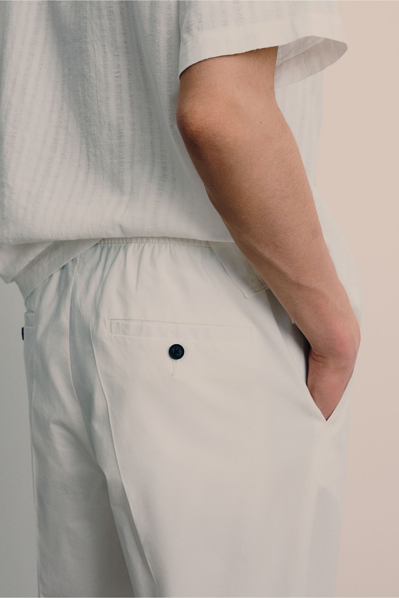 Old Money Casual Regular Straight Katoenen Broek 