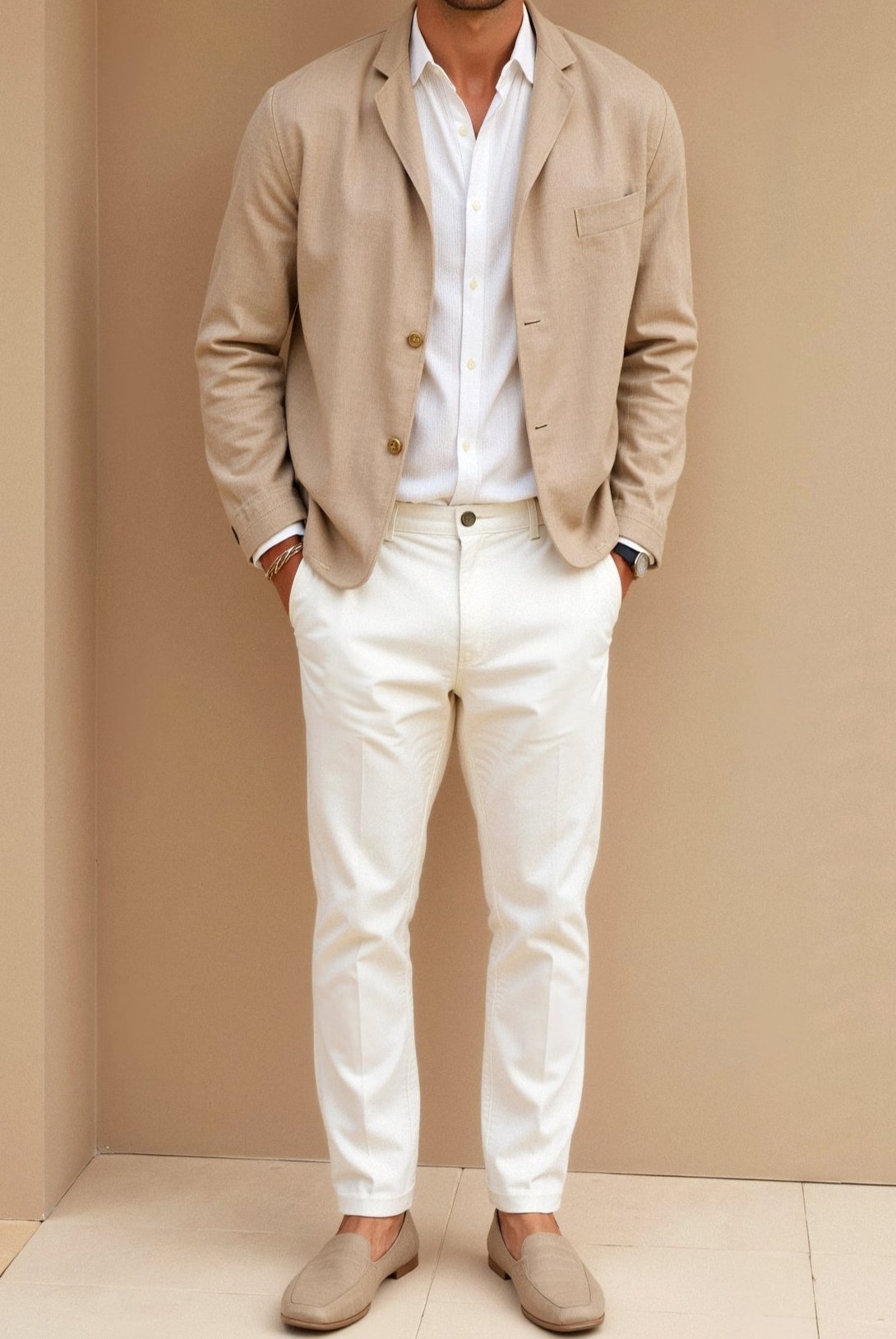 Old Money Heren Casual Veelzijdig Kostuumjasje met Kostuumkraag