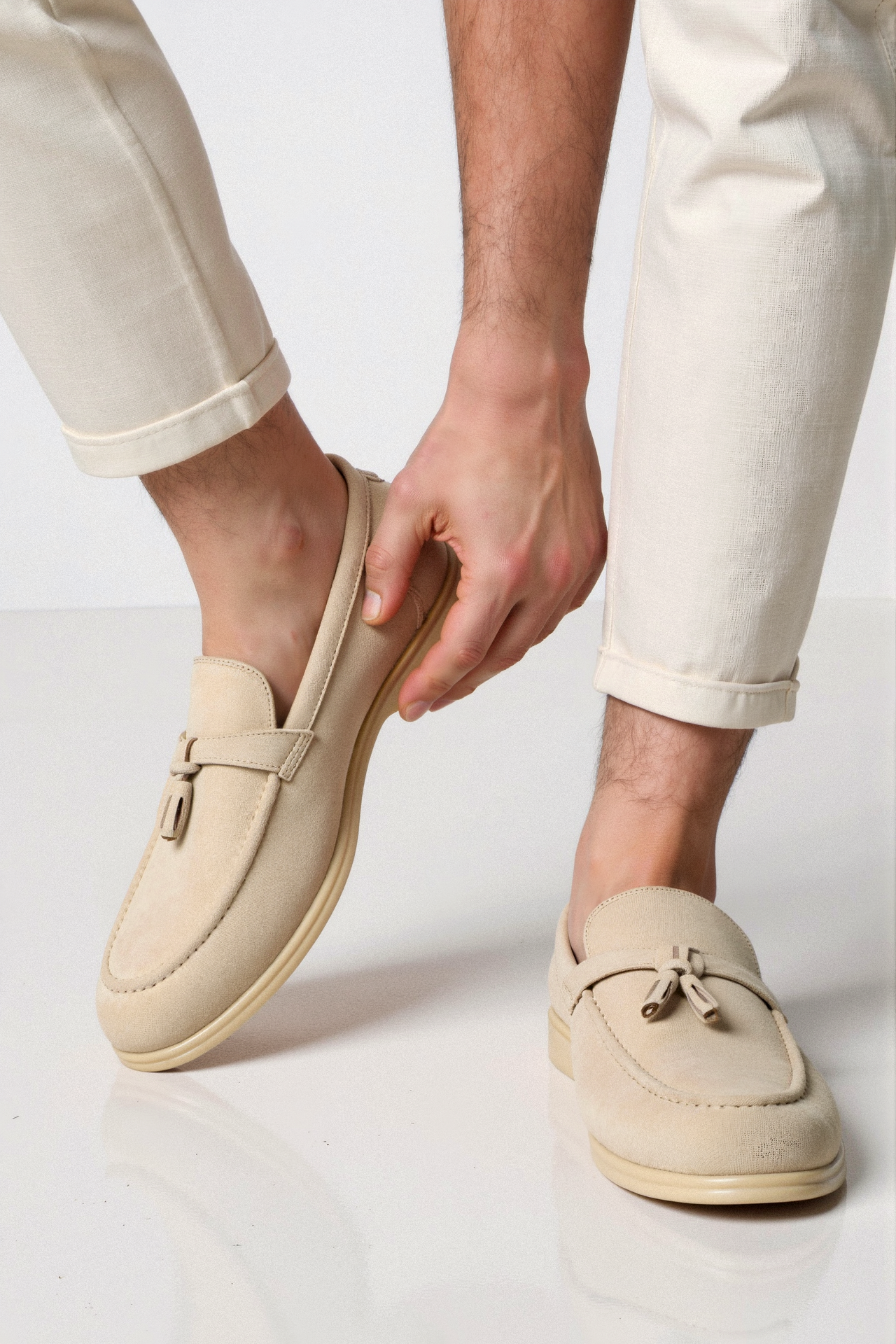 Ademende casual fluwelen loafers van Old Money