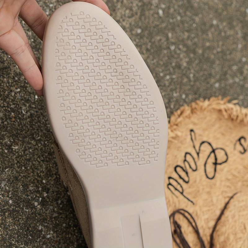 Old Money Dames Effen Kleur Platte Elegante Loafers