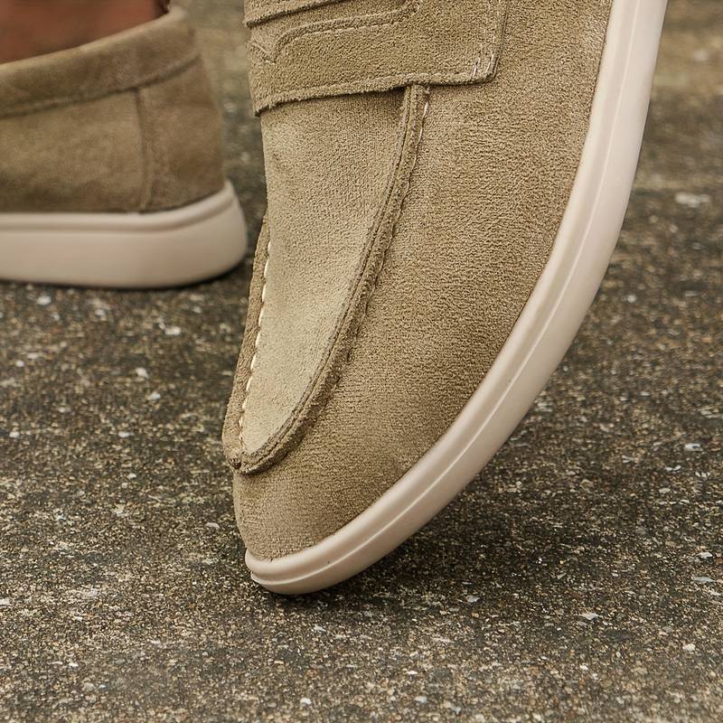 Old Money Dames Effen Kleur Platte Elegante Loafers